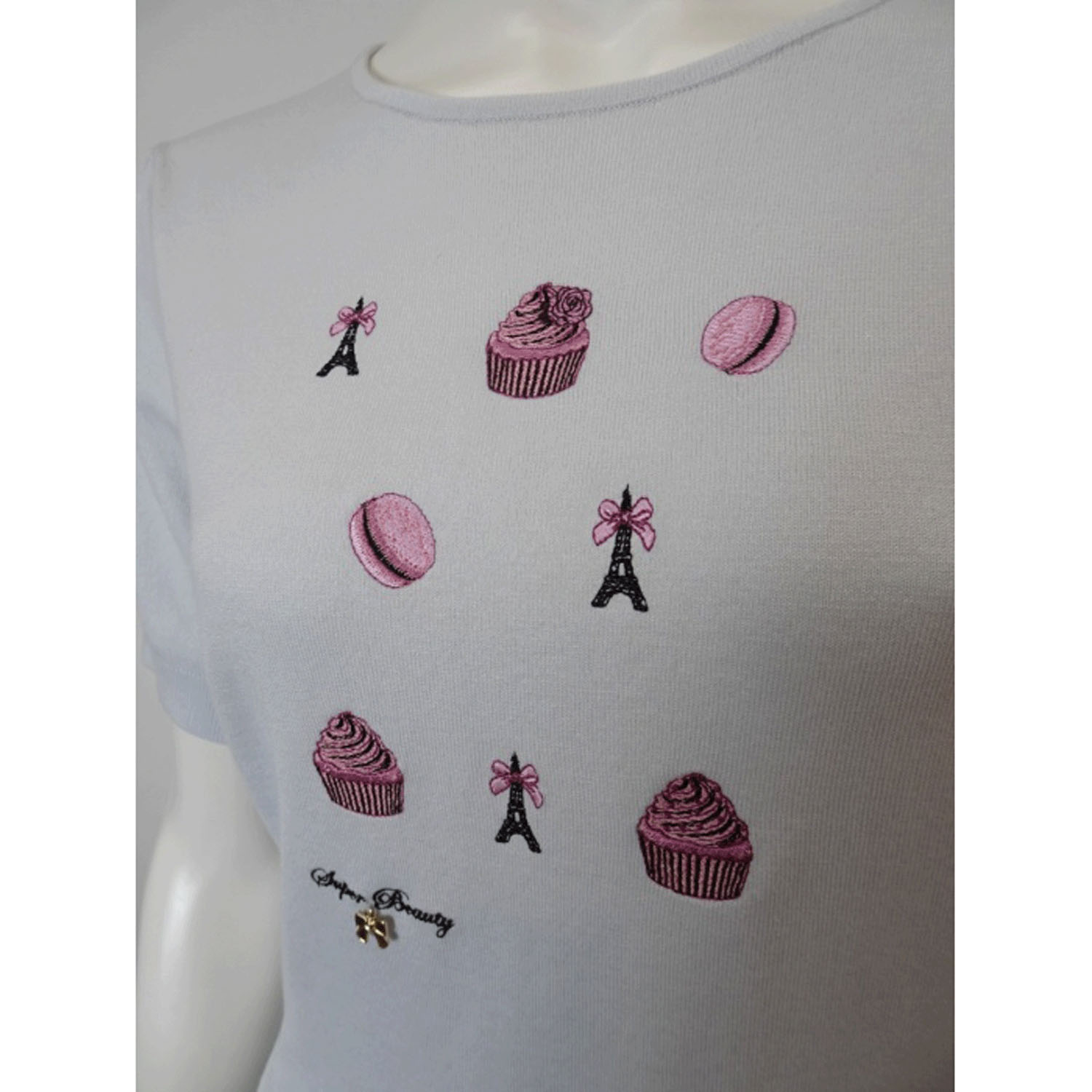 【Insta Live】Super Beauty スイーツ刺しゅう半袖セーター - 画像10