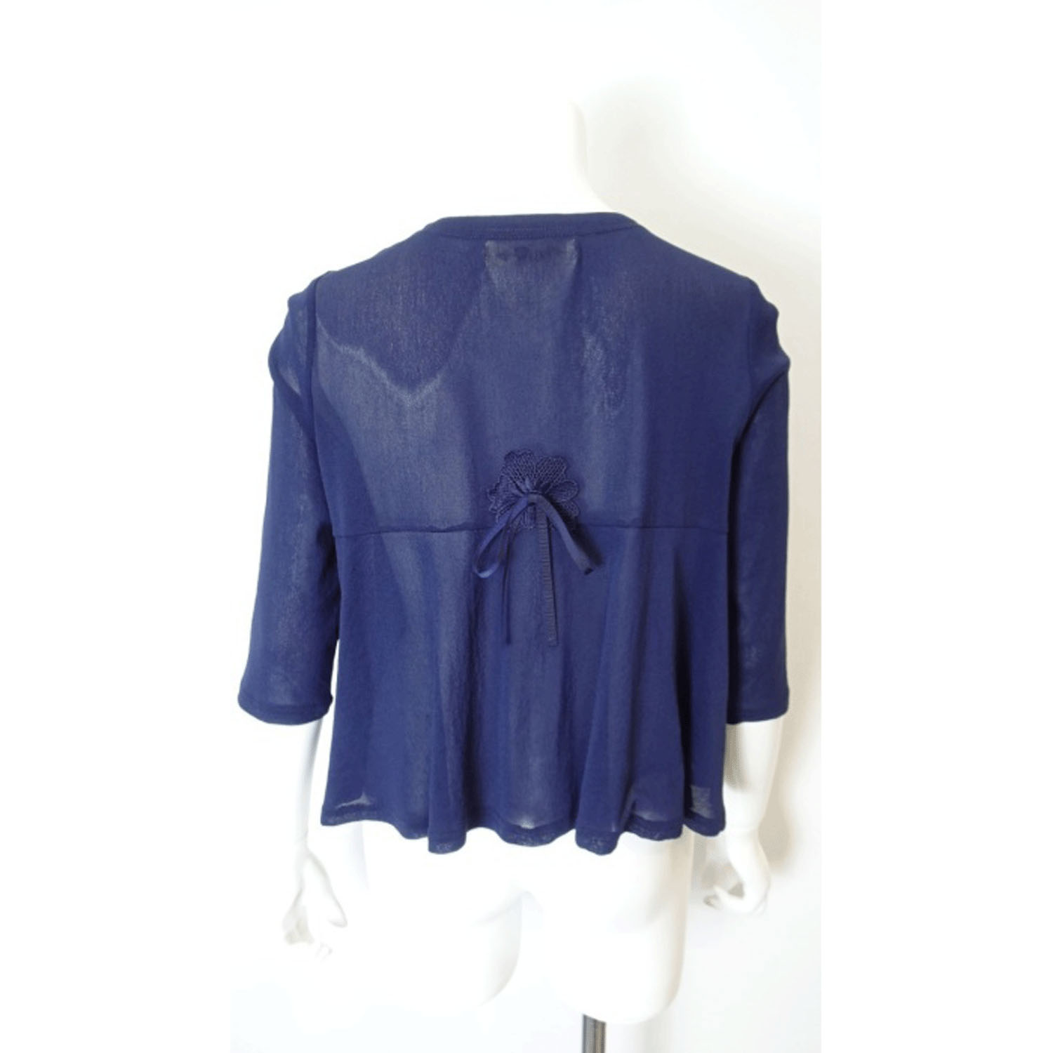 【LIVE ARCHIVE】Super Beauty ギャザーデザイン ノーカラーパワーネット素材カーディガン - 画像13