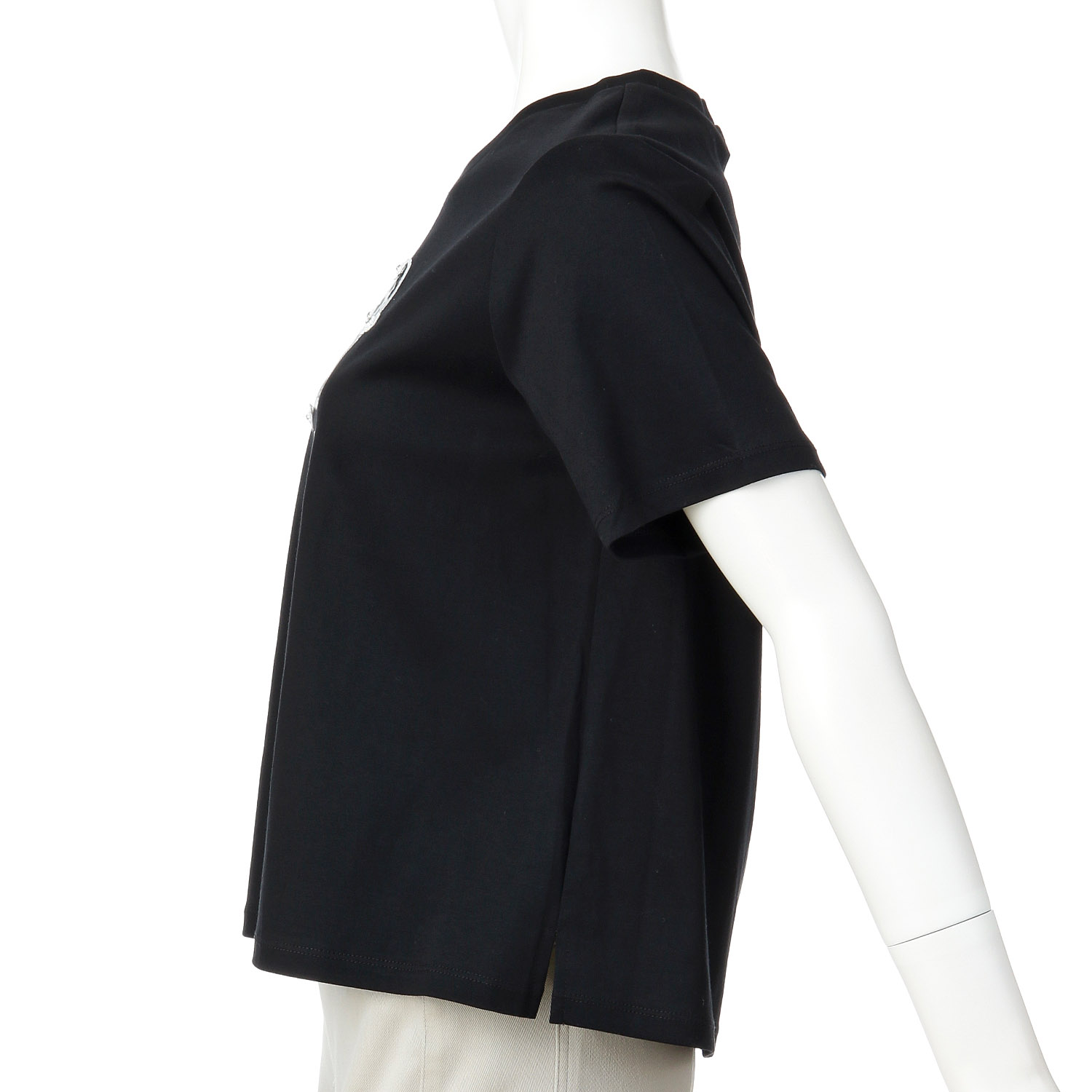 Super Beauty 胸元×袖ギンガムチェック柄使いTシャツ - 画像2