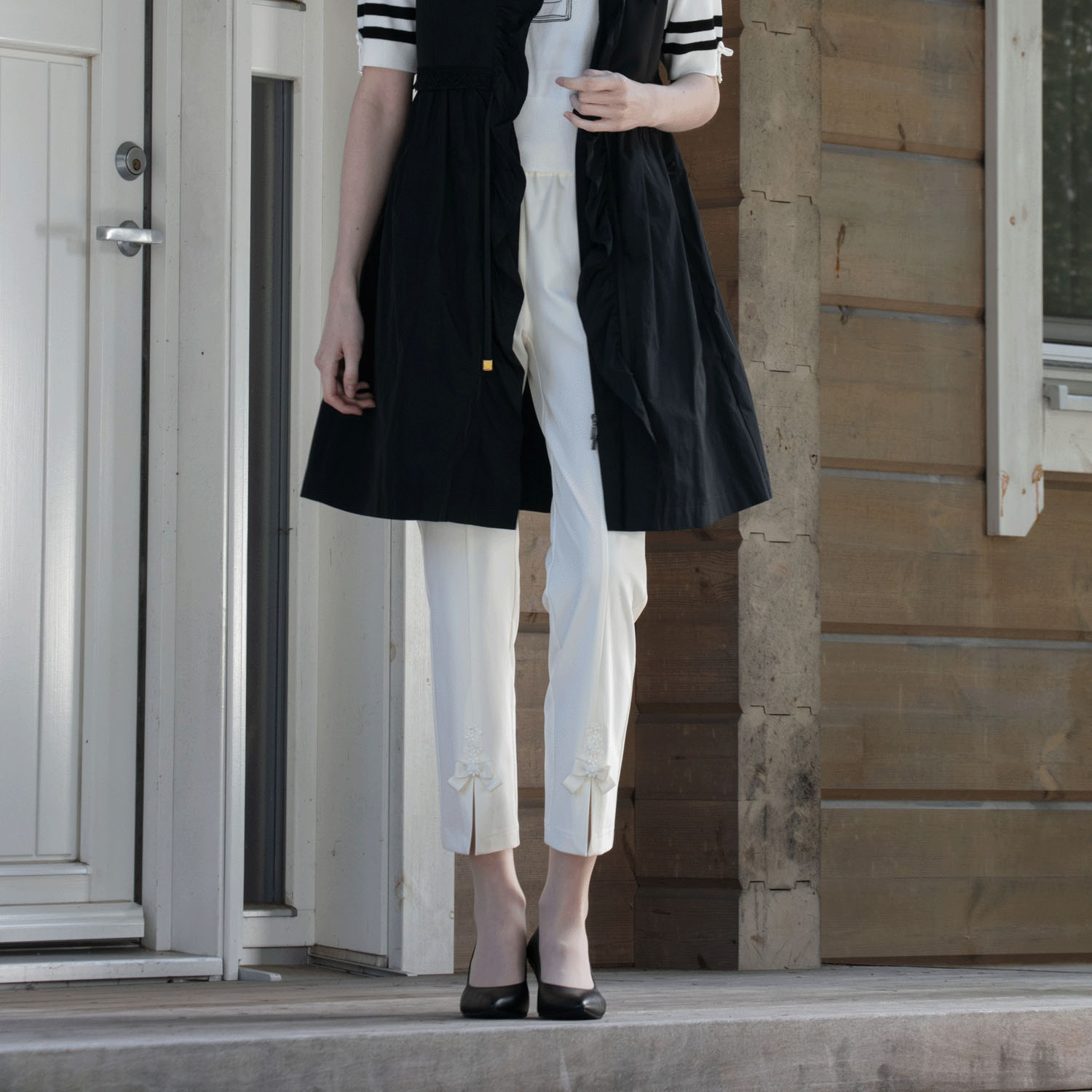 【Insta Live】Super Beauty 前スリットレース×リボンデザインパンツ