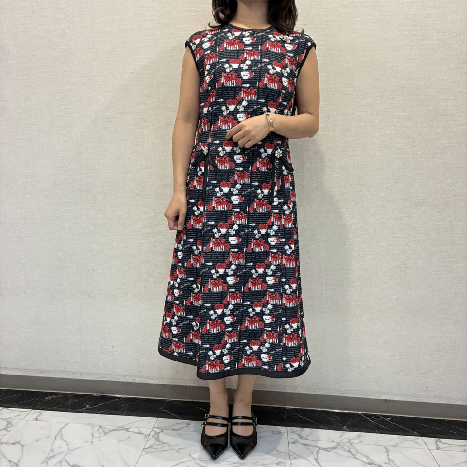 Super Beauty ギフトボックス×マグカッププリントフレンチスリーブワンピース - 画像8