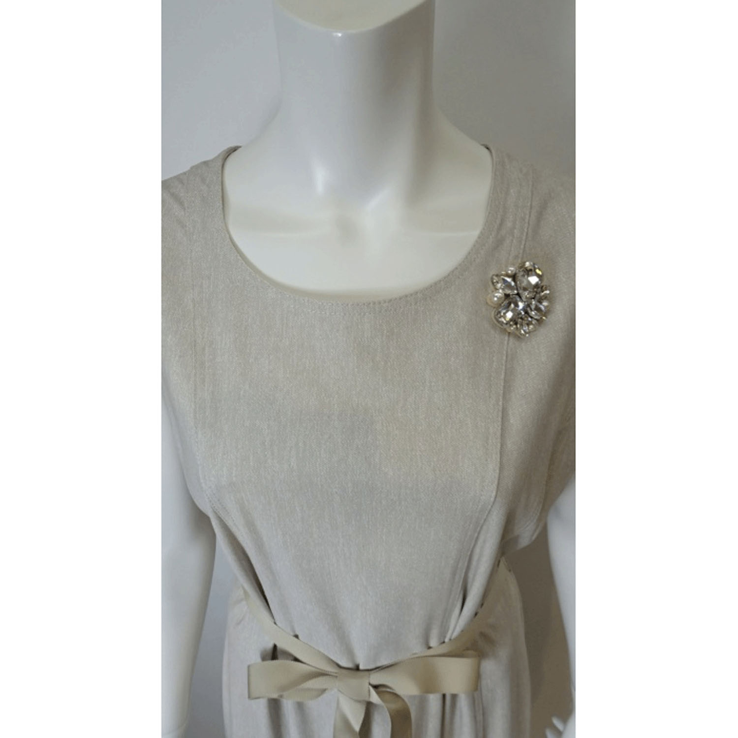 Super Beauty デニム風ノースリーブワンピース - 画像11