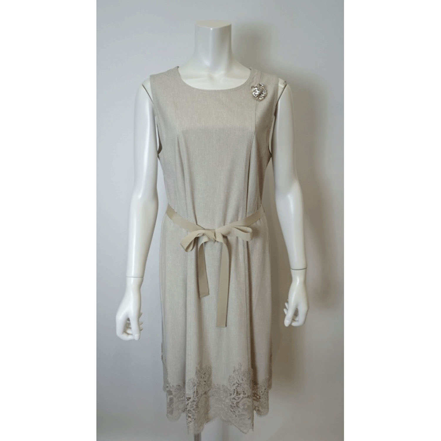 Super Beauty デニム風ノースリーブワンピース - 画像8