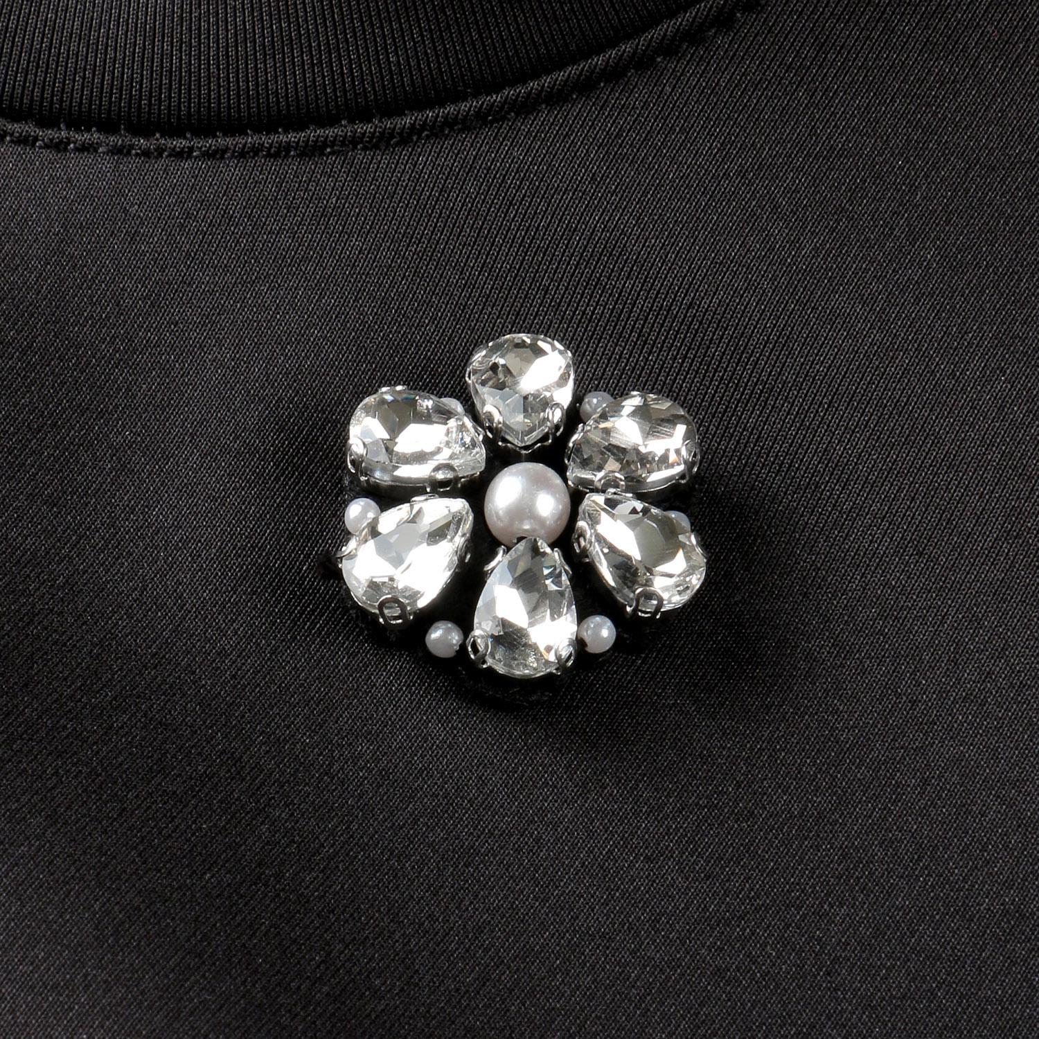 Super Beauty 袖レース使いダンボールニット素材七分袖ワンピース - 画像4