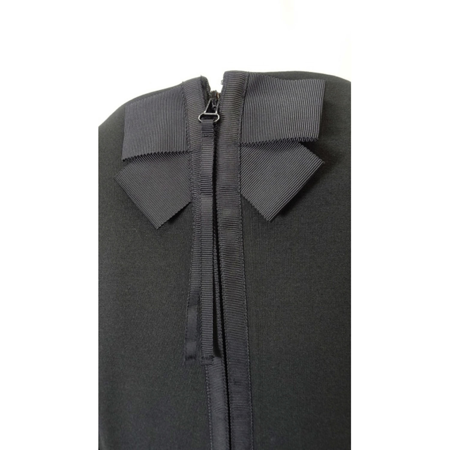 【Insta Live】Super Beauty モノトーン柄ウェスト切替ポンチ素材ワンピース - 画像12