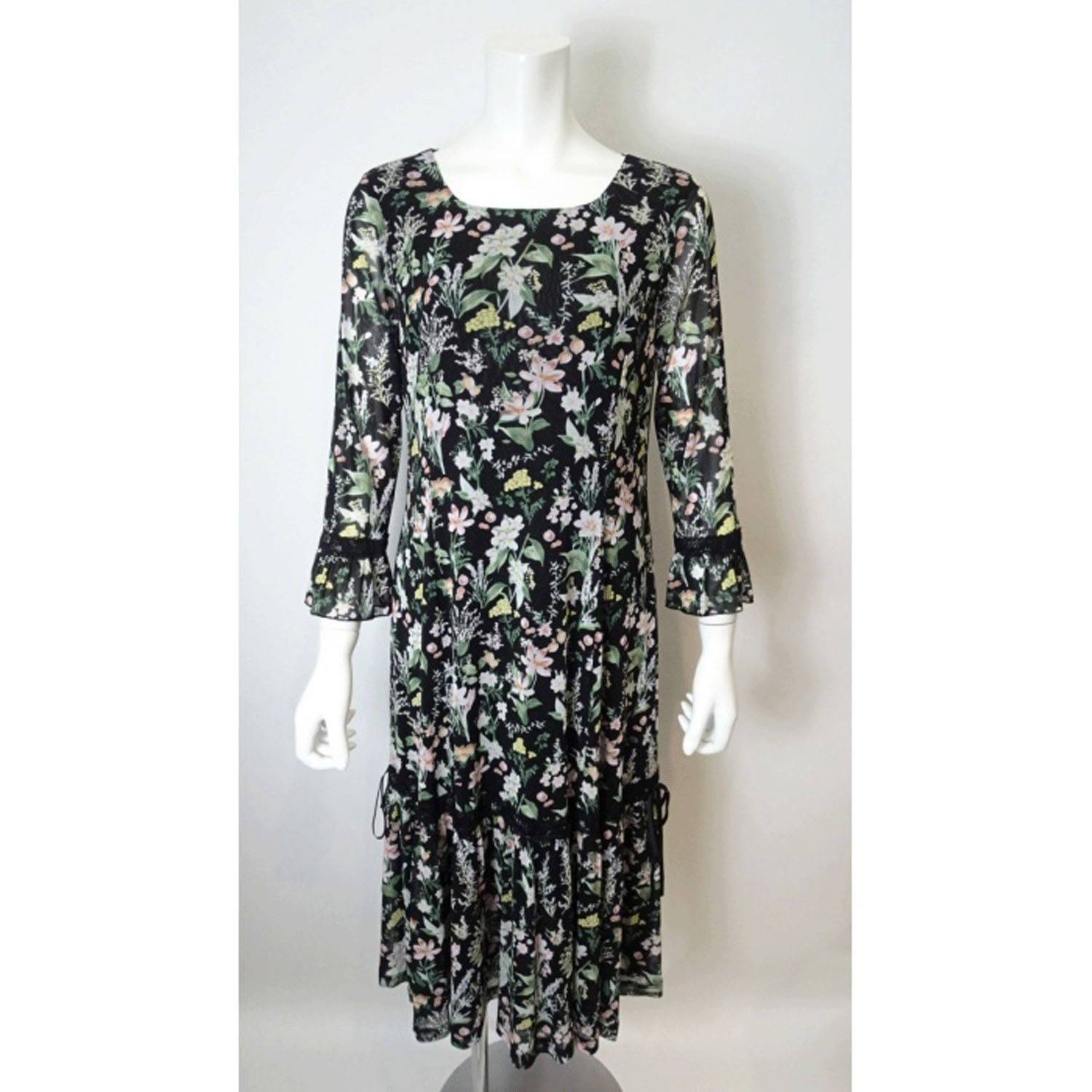 Super Beauty 多色使いパワーネット素材ワンピース - 画像8