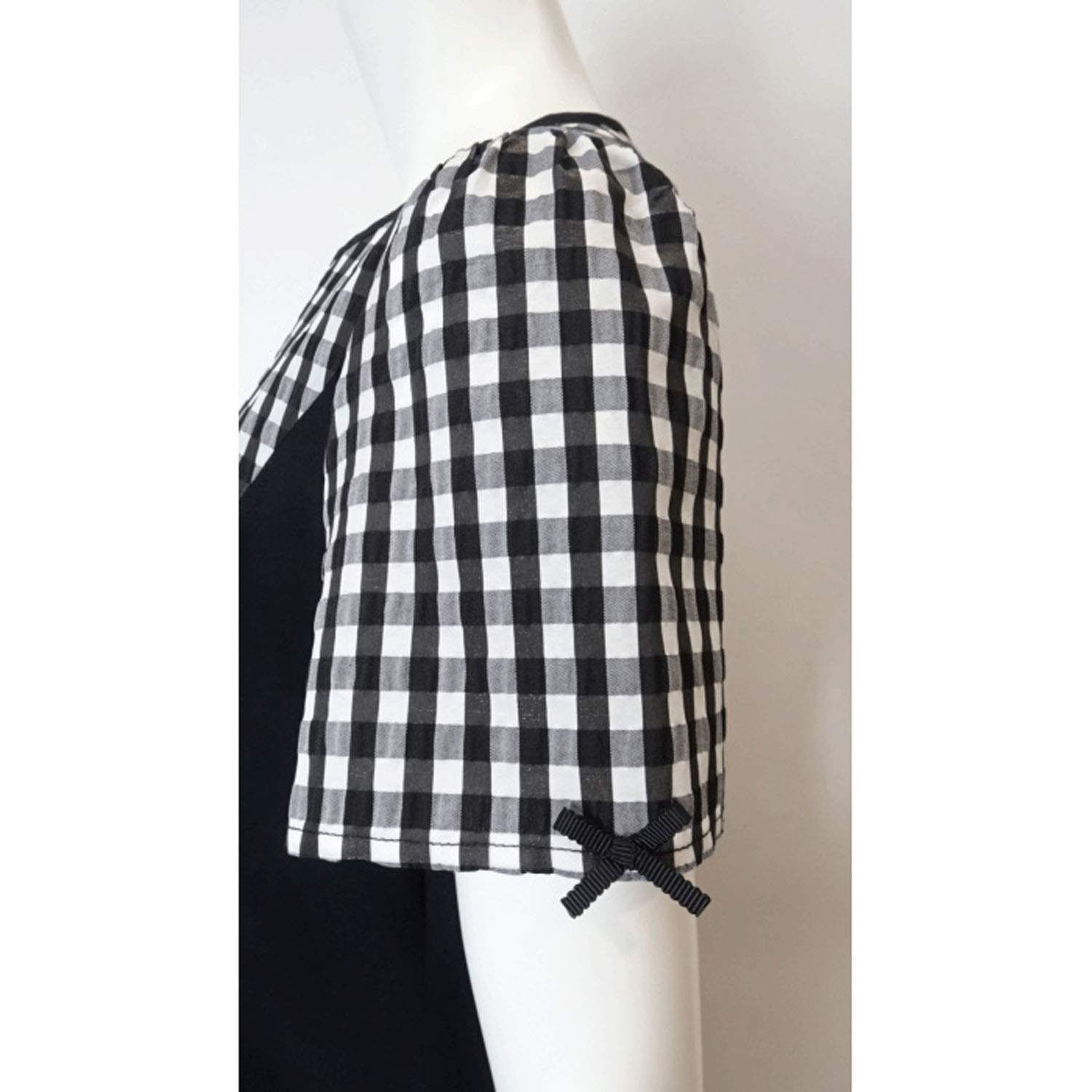 【3月下旬入荷予定】Super Beauty ギンガムチェック柄切替ワンピース - 画像11