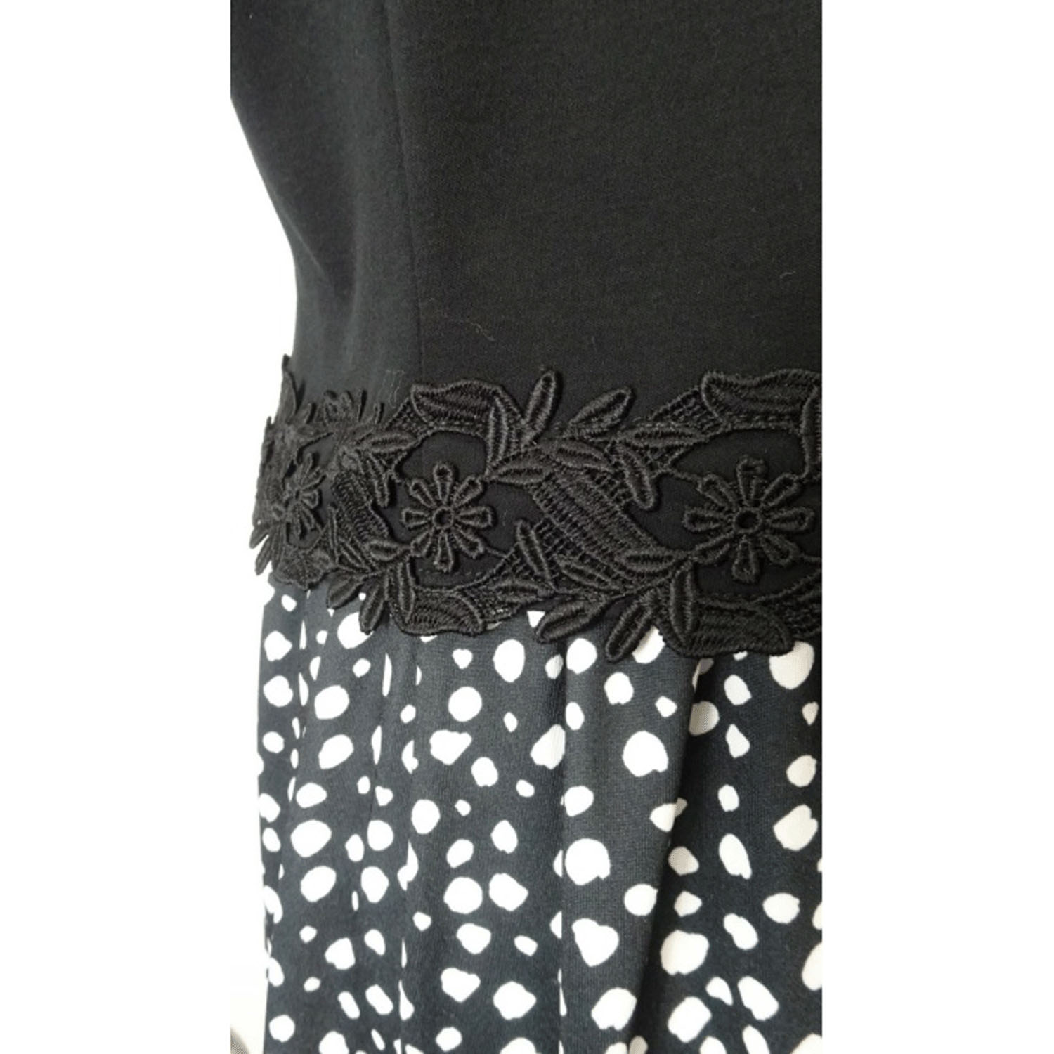 【4月初旬入荷予定】Super Beauty ウェストレース使い水玉切替ワンピース - 画像11