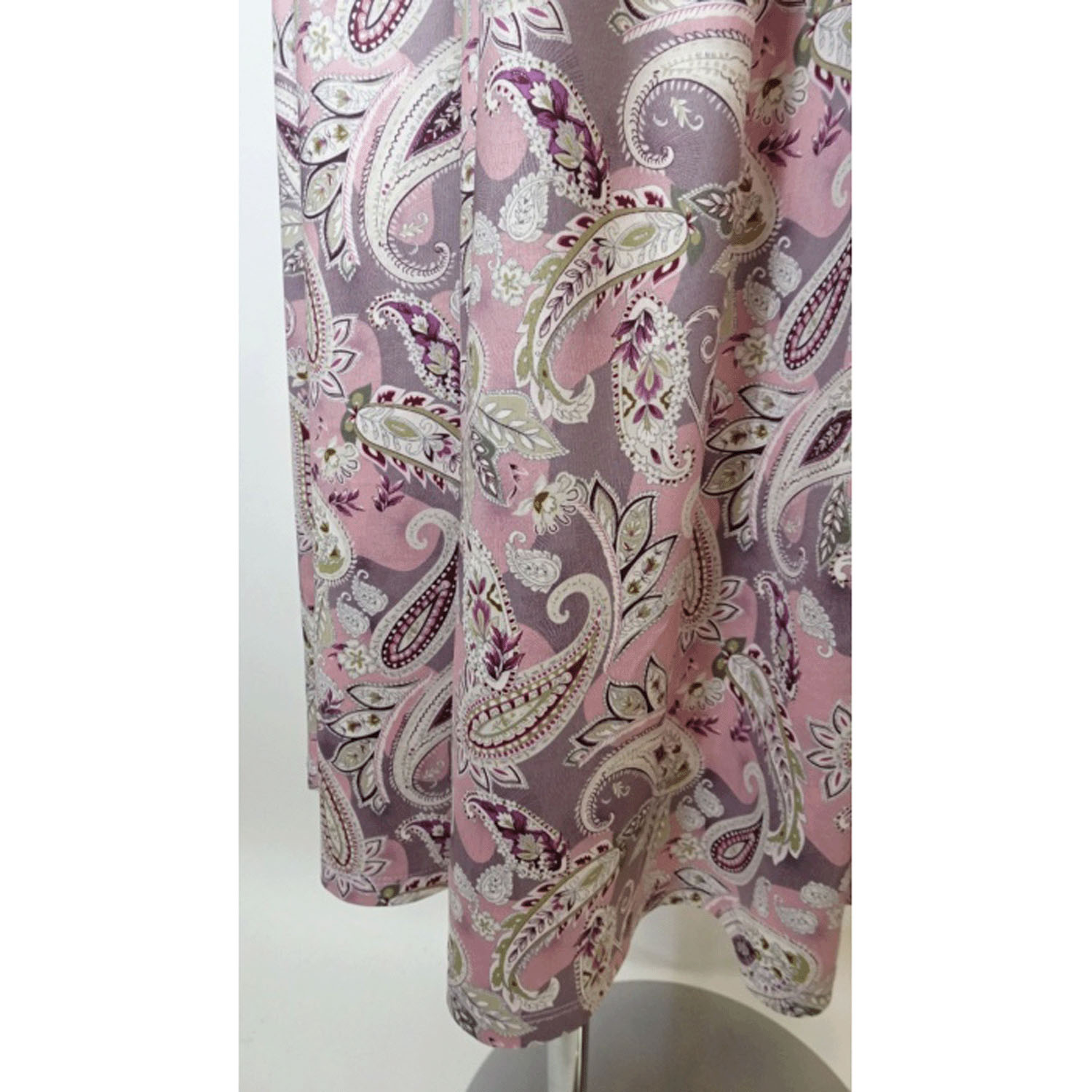 【4月下旬入荷予定】Super Beauty 胸元レース×スリット入りペイズリー柄切替ワンピース - 画像14