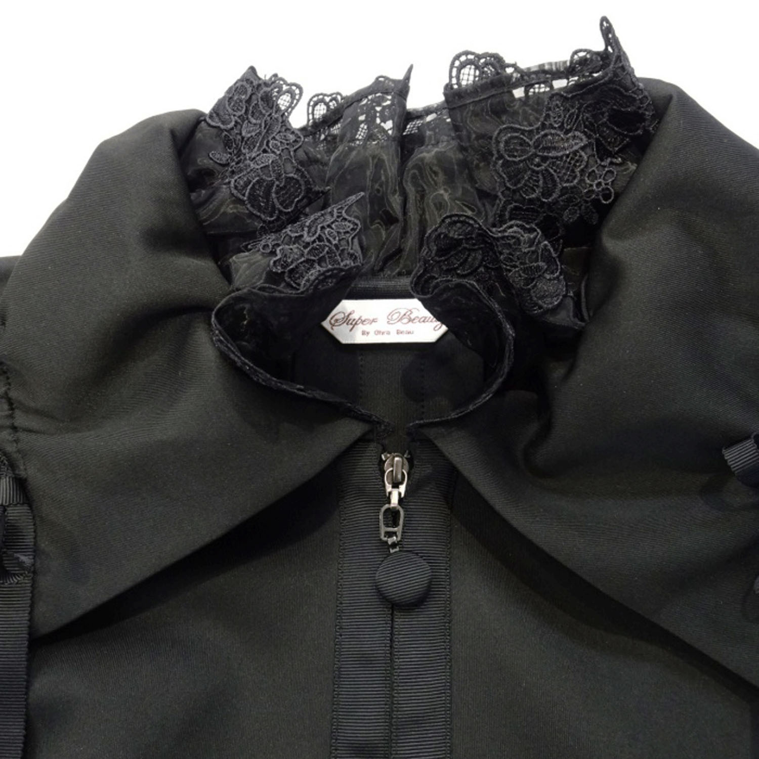 【Insta Live】Super Beauty 袖フレアデザインジップアップジャケット - 画像15