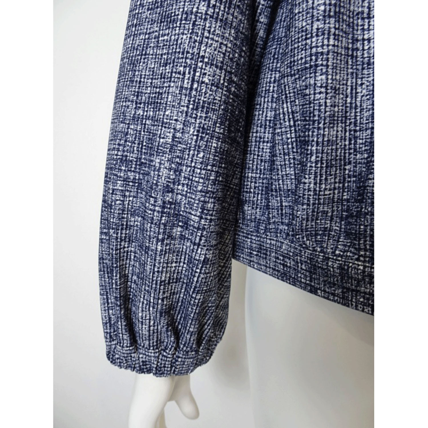 Super Beauty ジュエルボタン格子チェック柄プリント フード着脱式ジャケット - 画像18