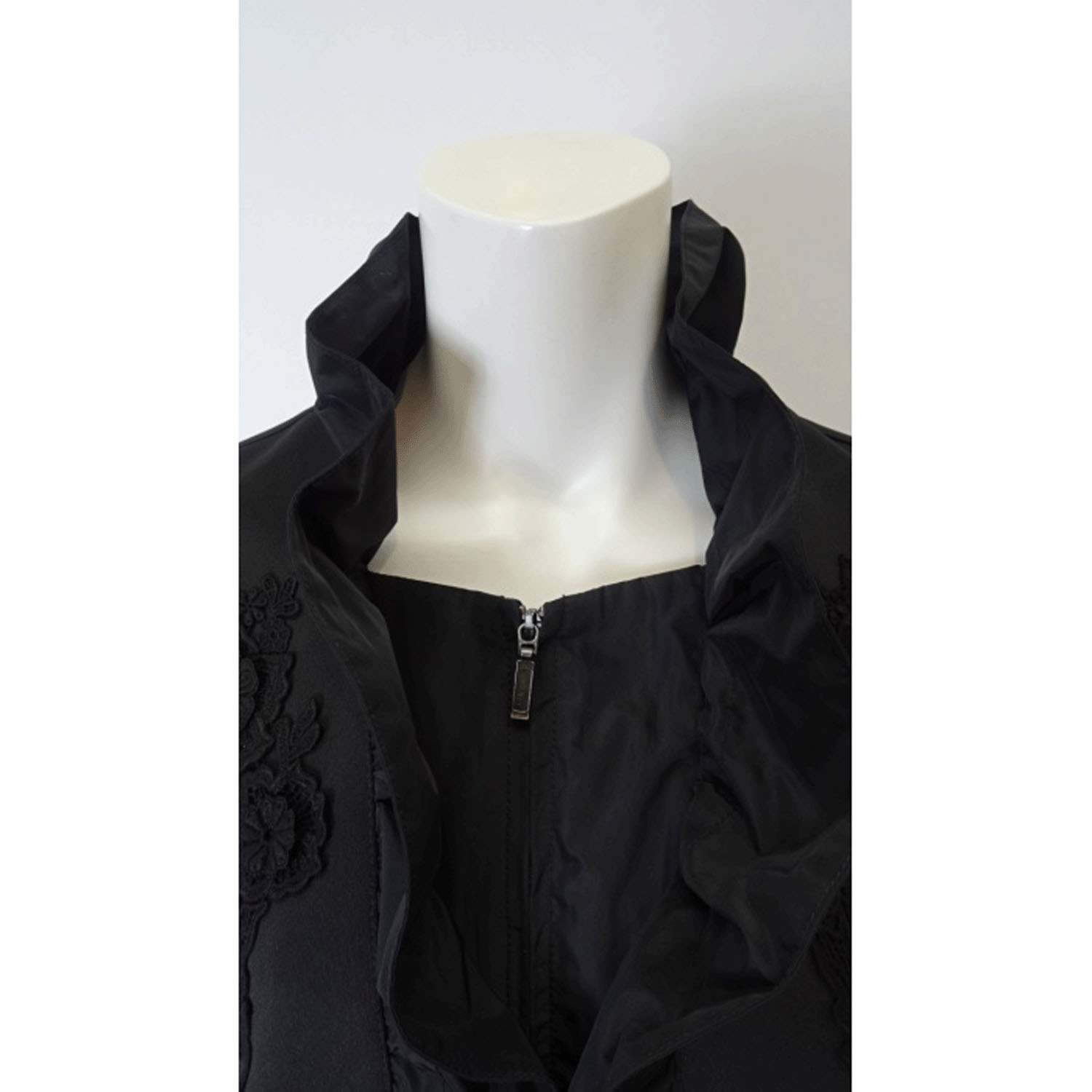 Super Beauty タフタ素材フリル切替ロングジレ - 画像16