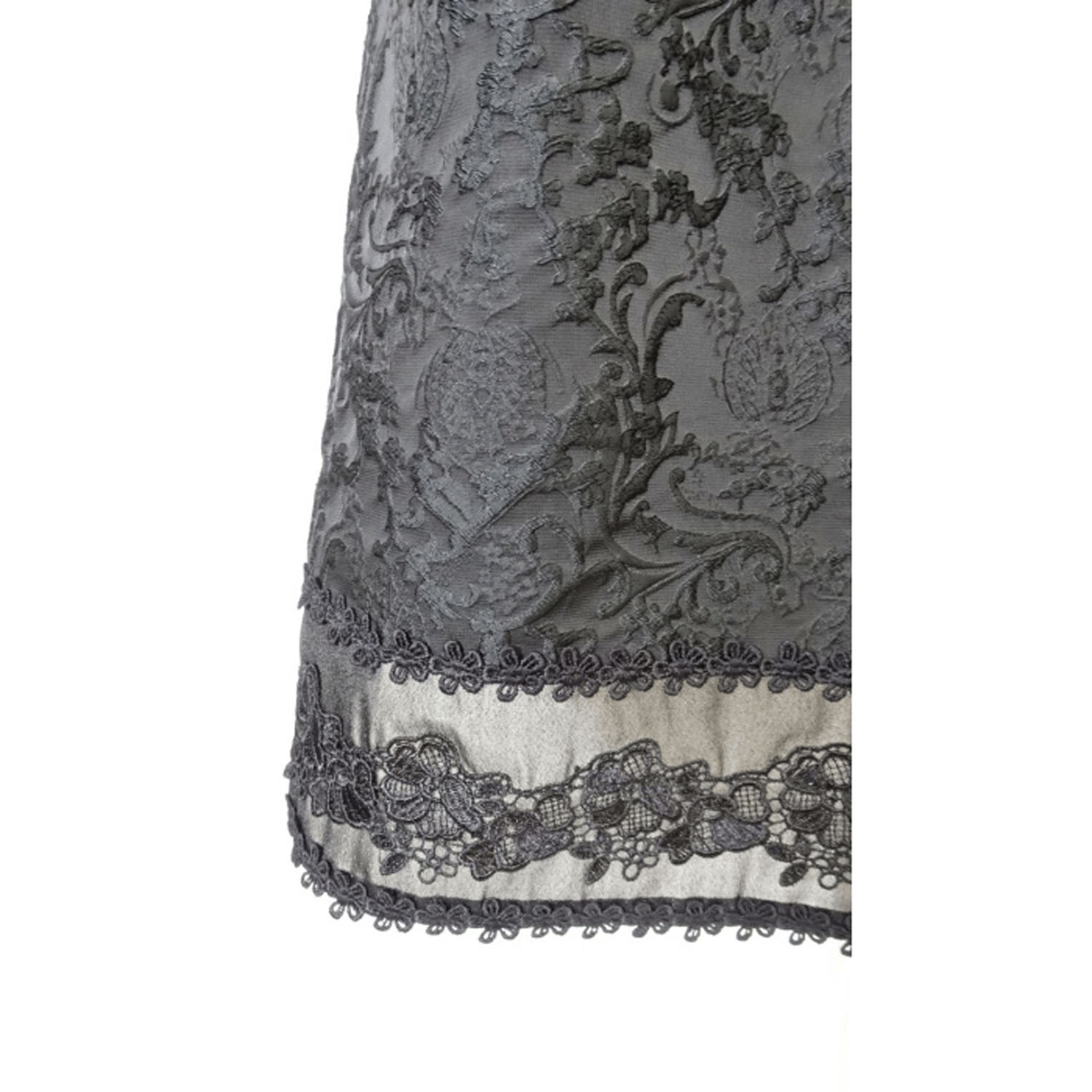 【Insta Live】Super Beauty 裾切り替えジャガード織タックデザインスカート - 画像7