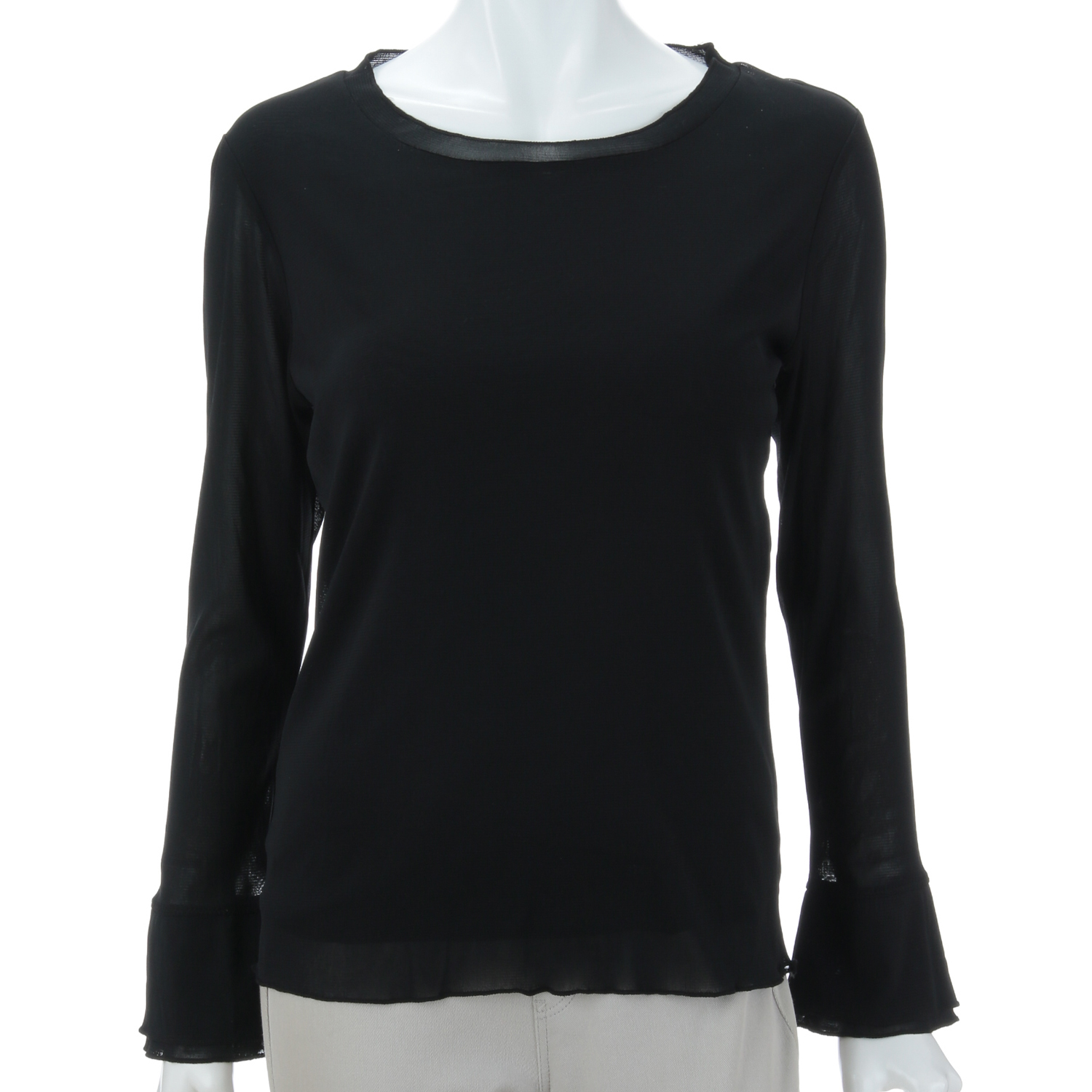 Super Beauty 丸首パワーネット素材プルオーバー - 画像4