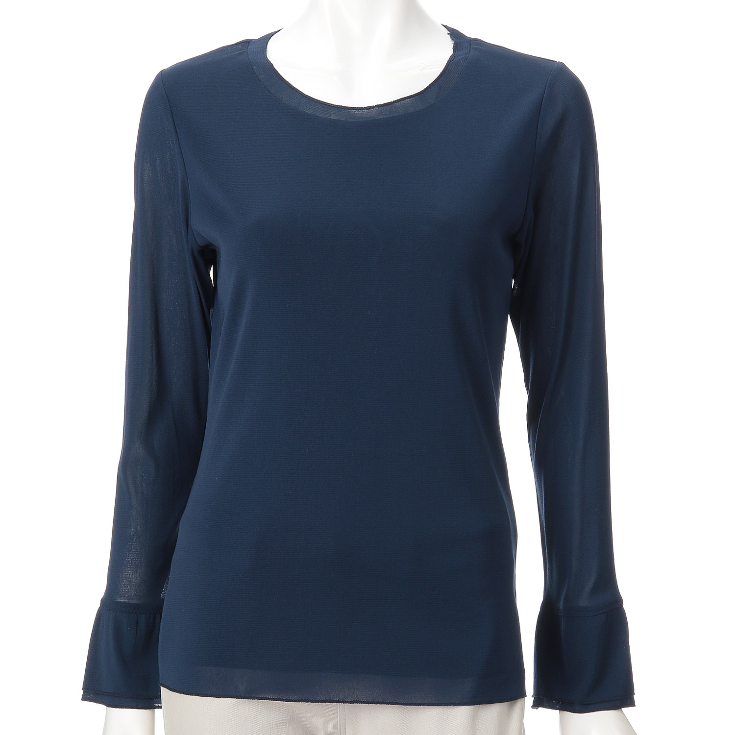 Super Beauty 丸首パワーネット素材プルオーバー - 画像5