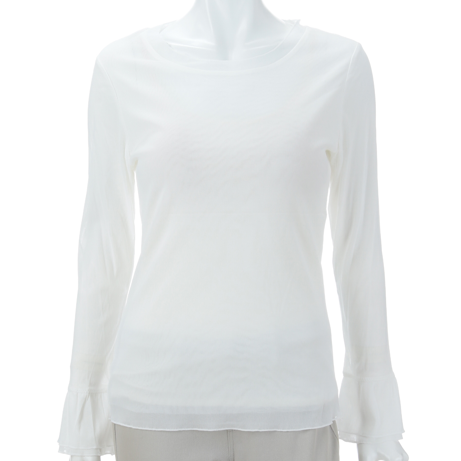 Super Beauty 丸首パワーネット素材プルオーバー