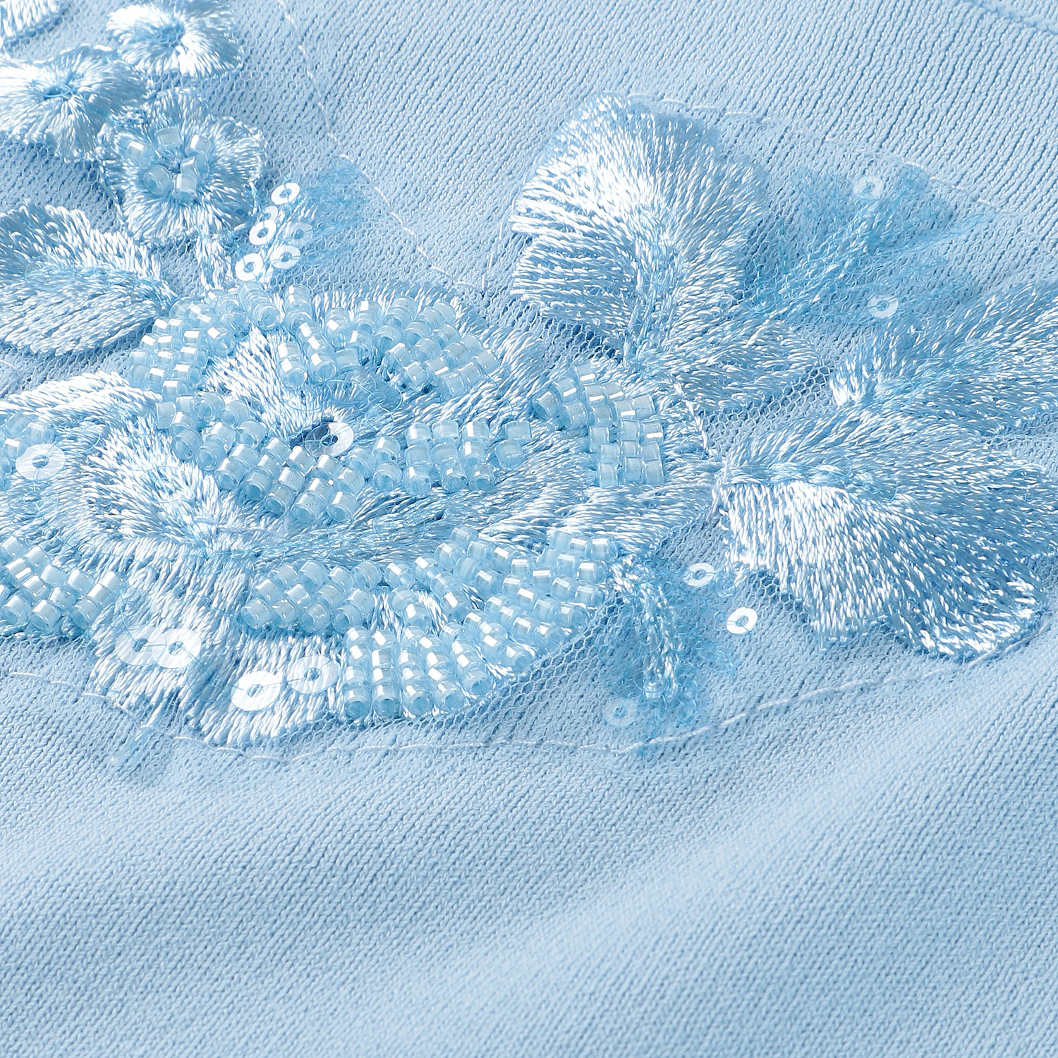 Super Beauty 胸元スパンコール刺繍ノースリーブニット - 画像11