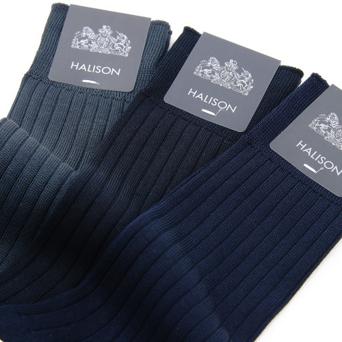 HALISON ビジネスソックス リブ編み無地 - 画像5