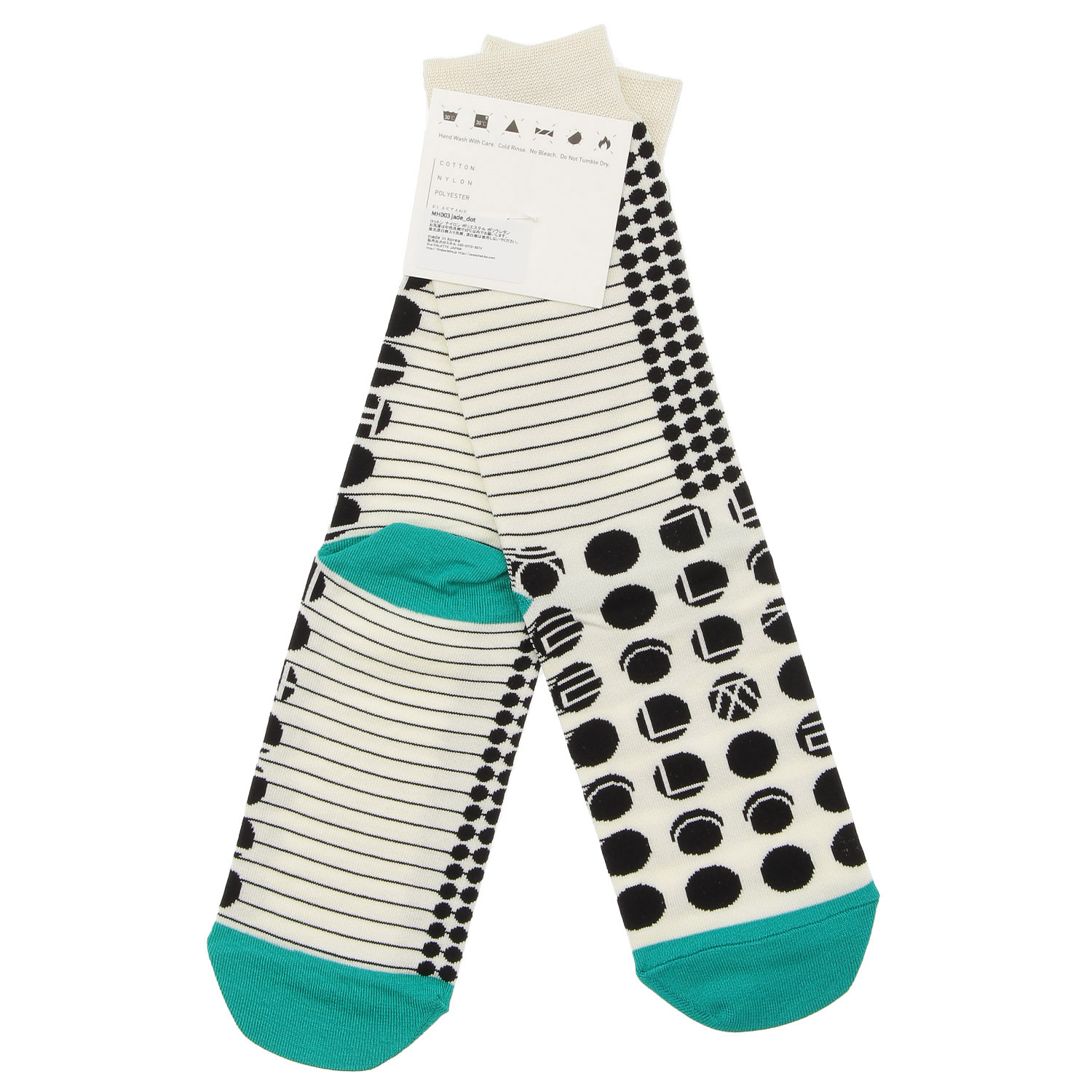 靴下 2NDPALETTE ジェイドドット jade＿dot Lサイズ - 画像2