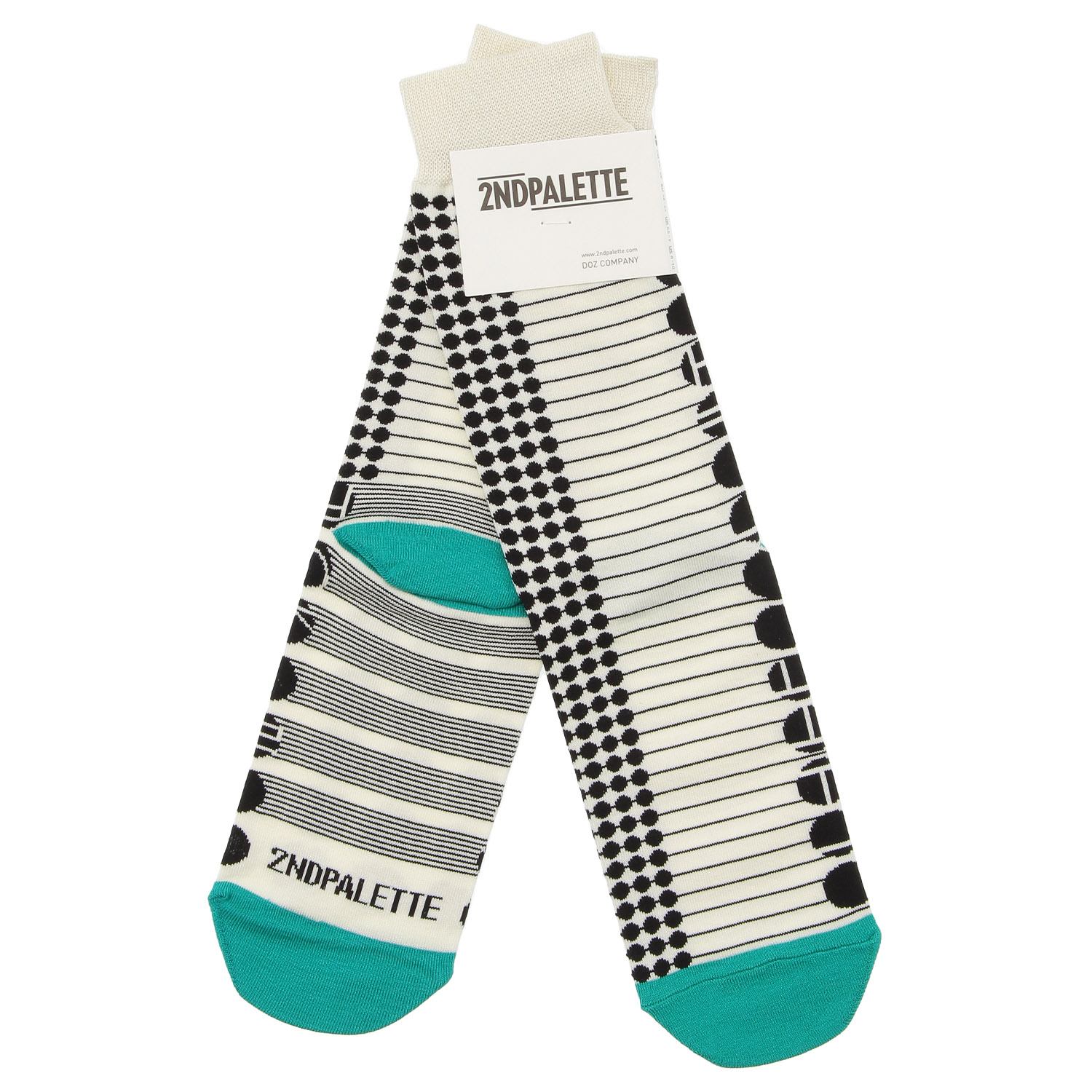 靴下 2NDPALETTE ジェイドドット jade＿dot Lサイズ - 画像1