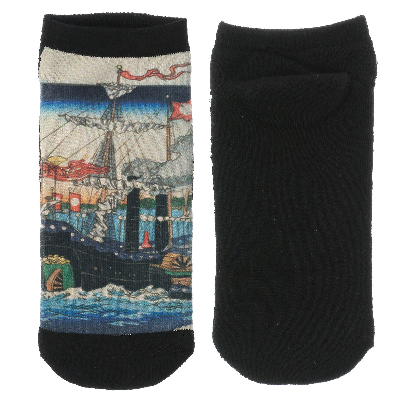 スニーカー丈和柄転写ソックス - 画像4