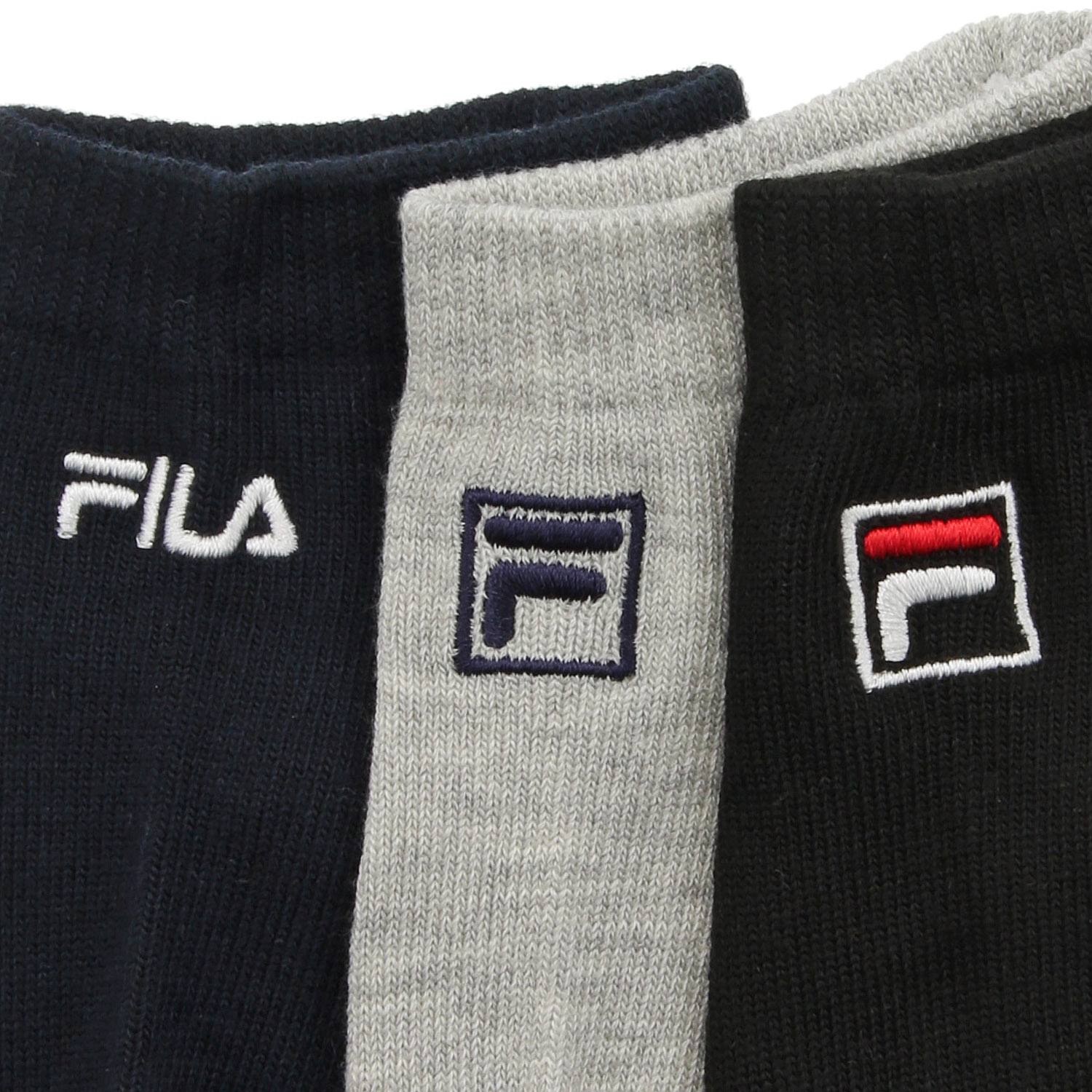 FILA 3足組スニーカー丈ソックス 紳士 - 画像3