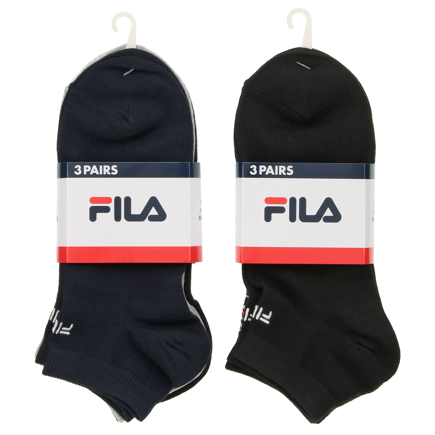 FILA 3足組スニーカー丈ソックス 紳士 - 画像1