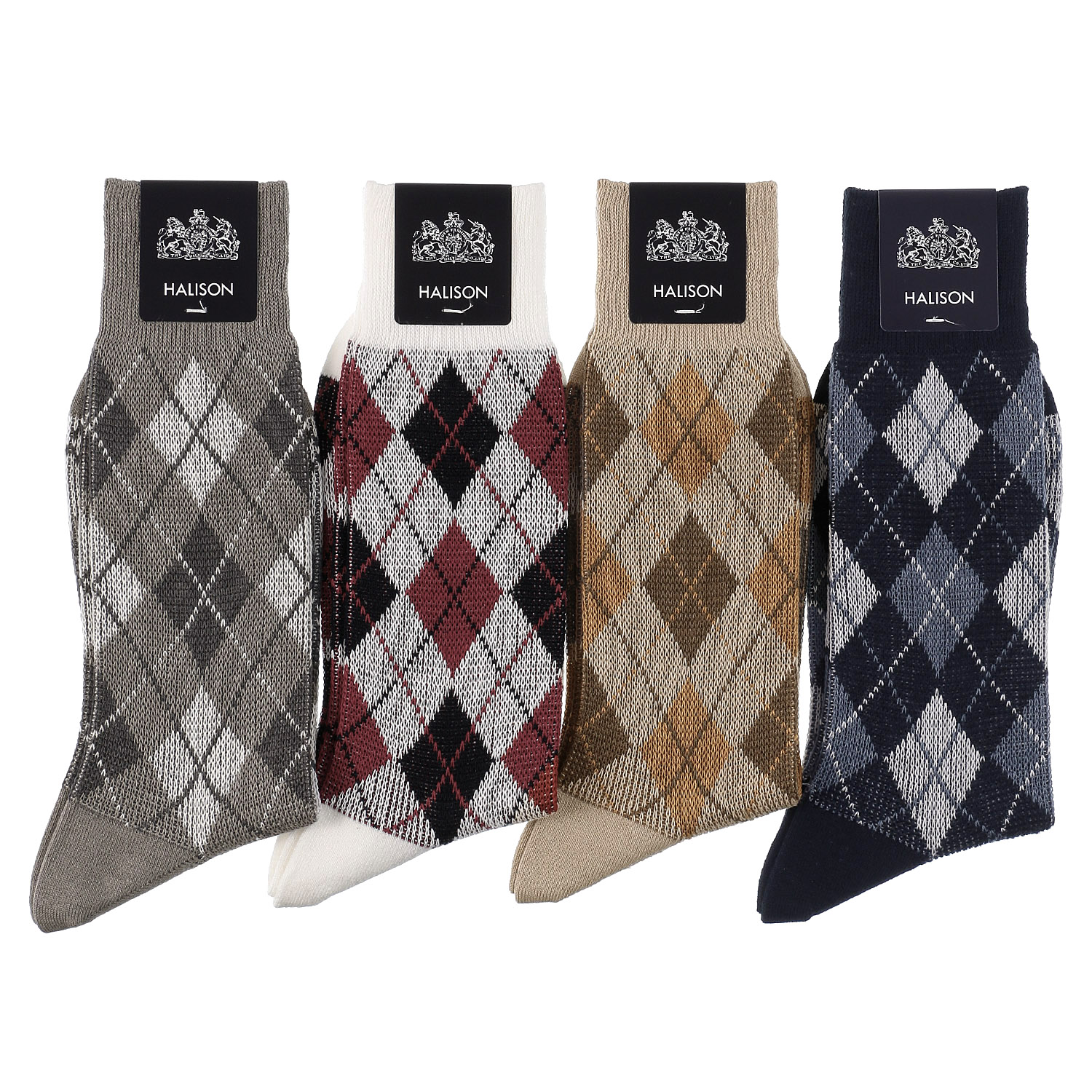 綿麻 ミドルアーガイルソックス