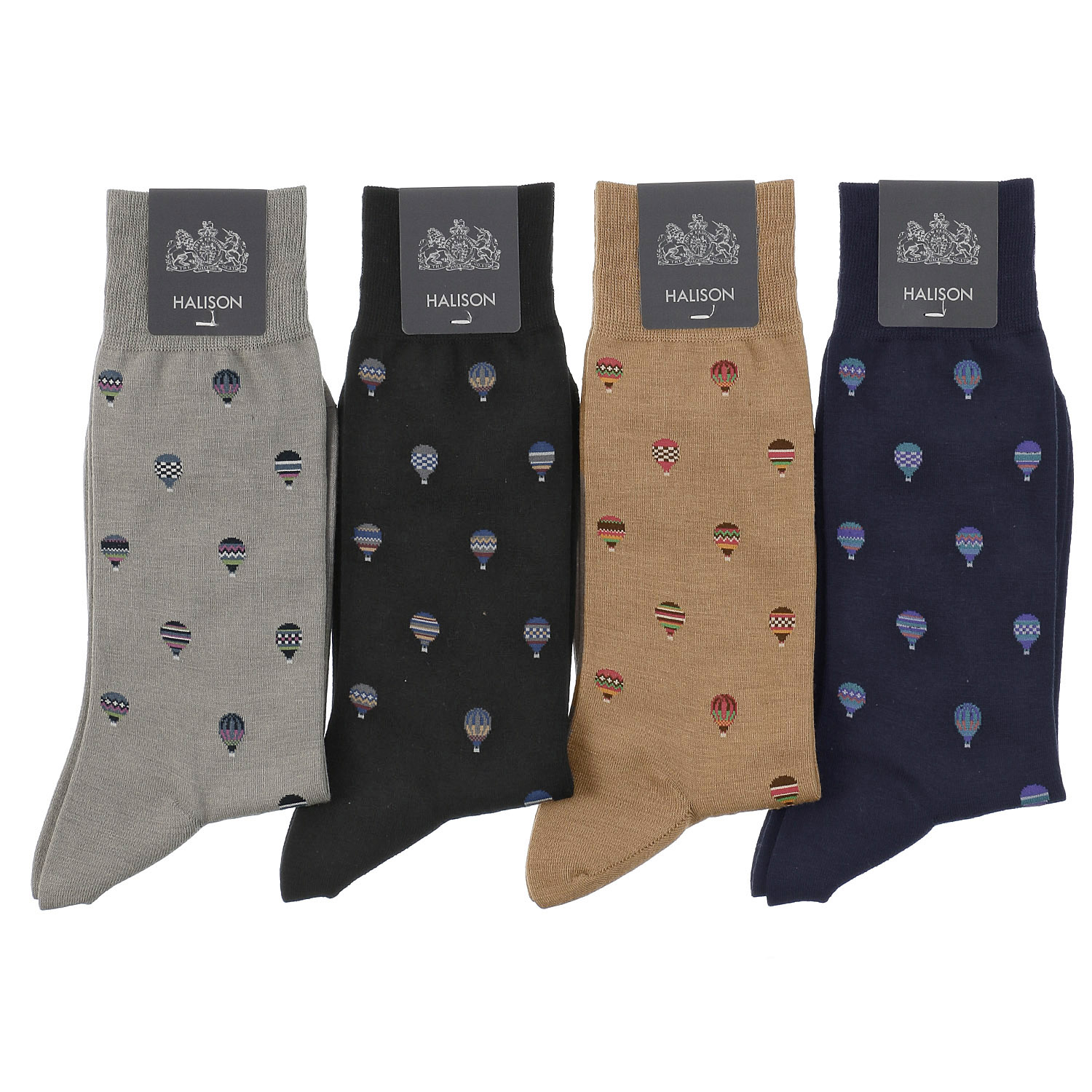 クールマックス綿 気球柄 ソックス