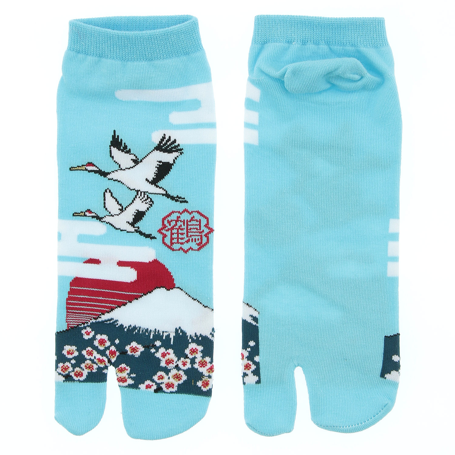 和柄足袋 富士と鶴 - 画像2