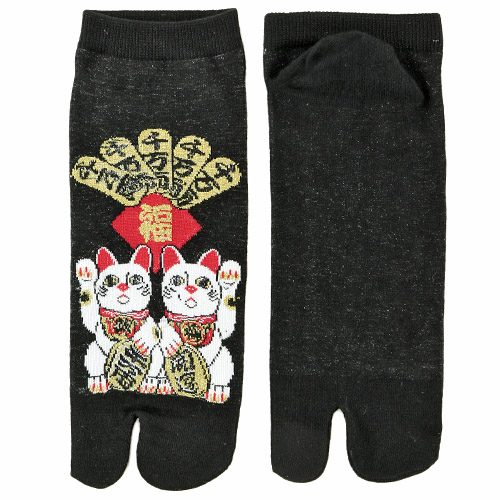 和柄足袋 招き猫 - 画像2