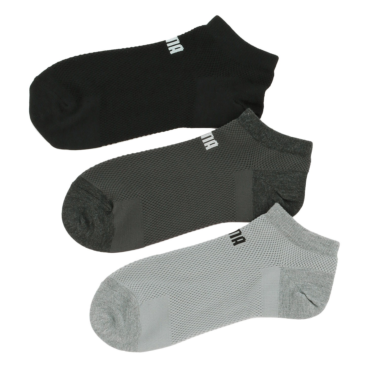 PUMA 3足組ビッグメッシュショートソックス 紳士