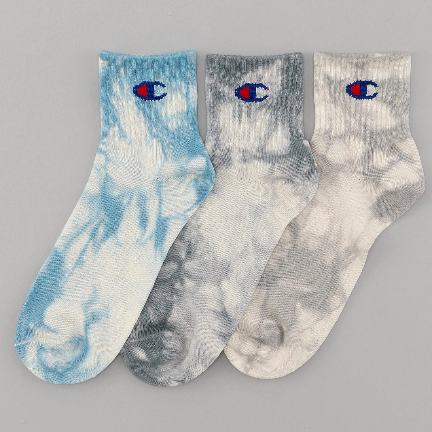 Champion 3P タイダイショートソックス 紳士 - 画像3