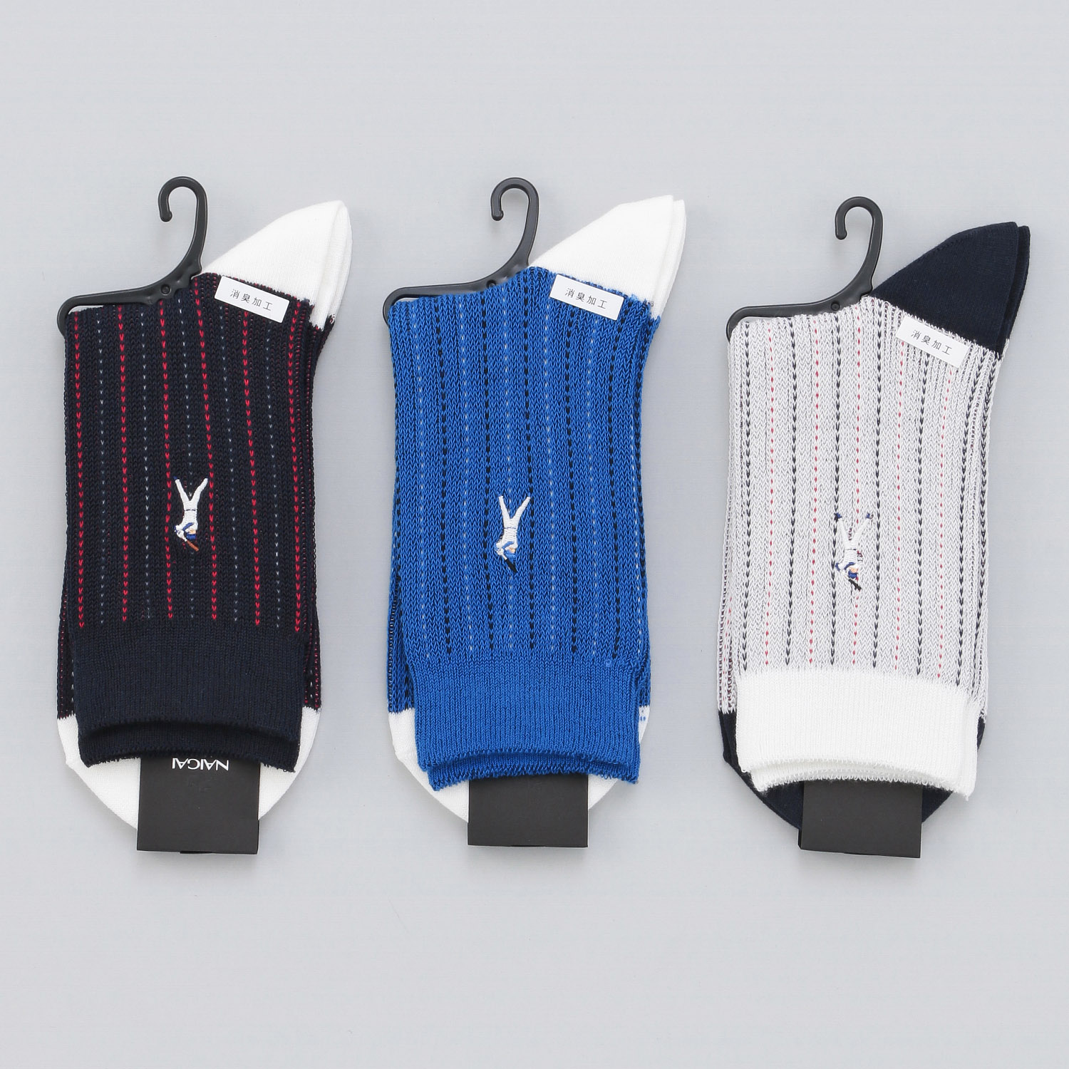 ベースボール刺繍ソックス - 画像1