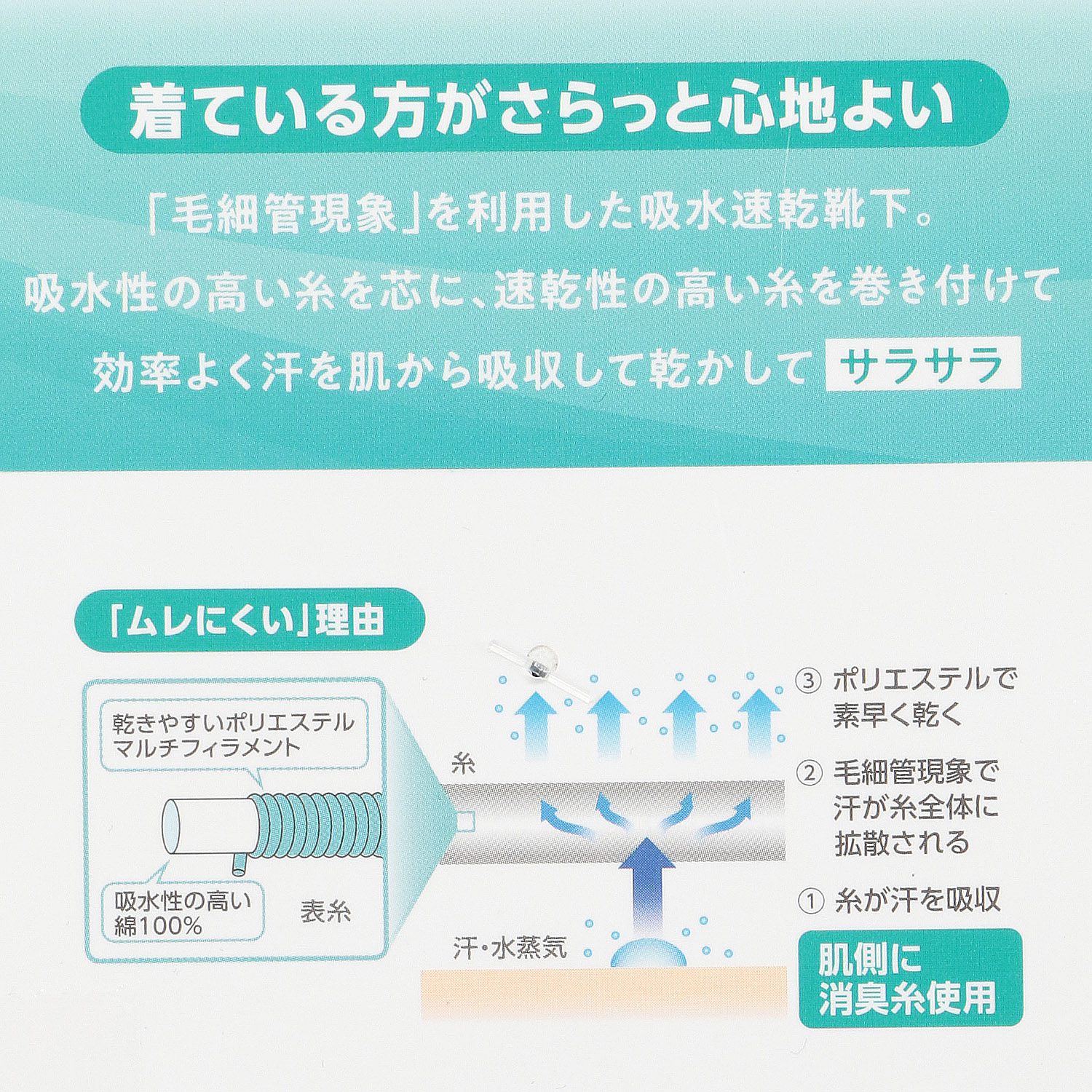 福助 SARA＋ダイヤ柄 紳士 - 画像3