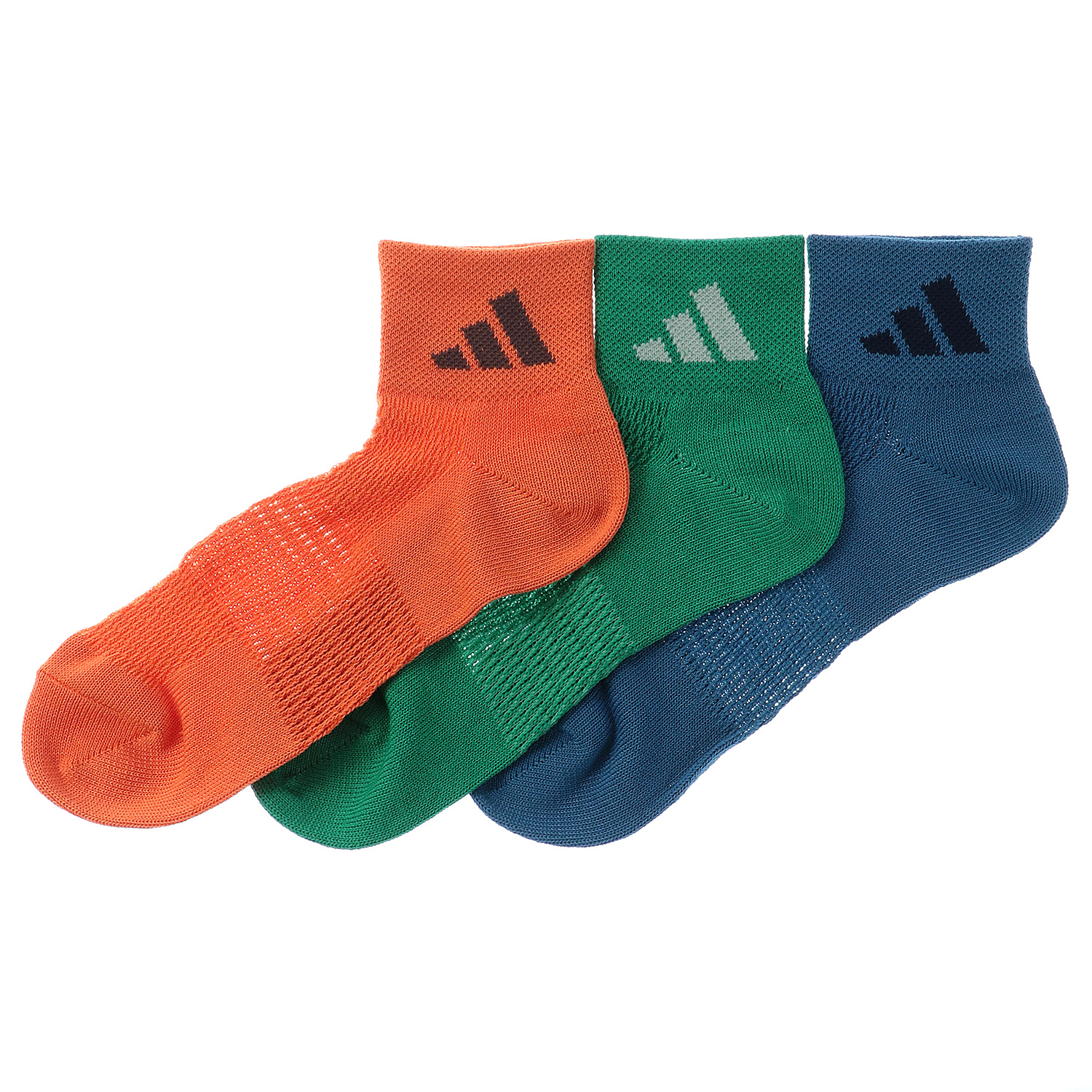 adidas ビッグメッシュショート丈ソックス3P 紳士 - 画像3