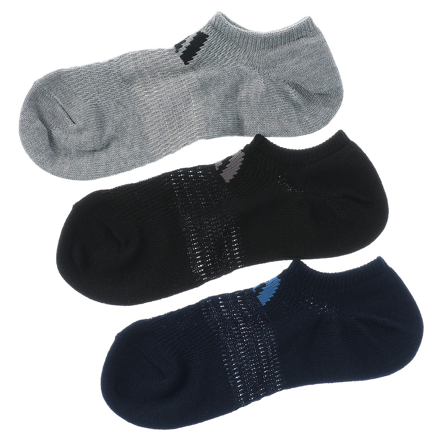 adidas ビッグメッシュスニーカー丈ソックス3P 紳士