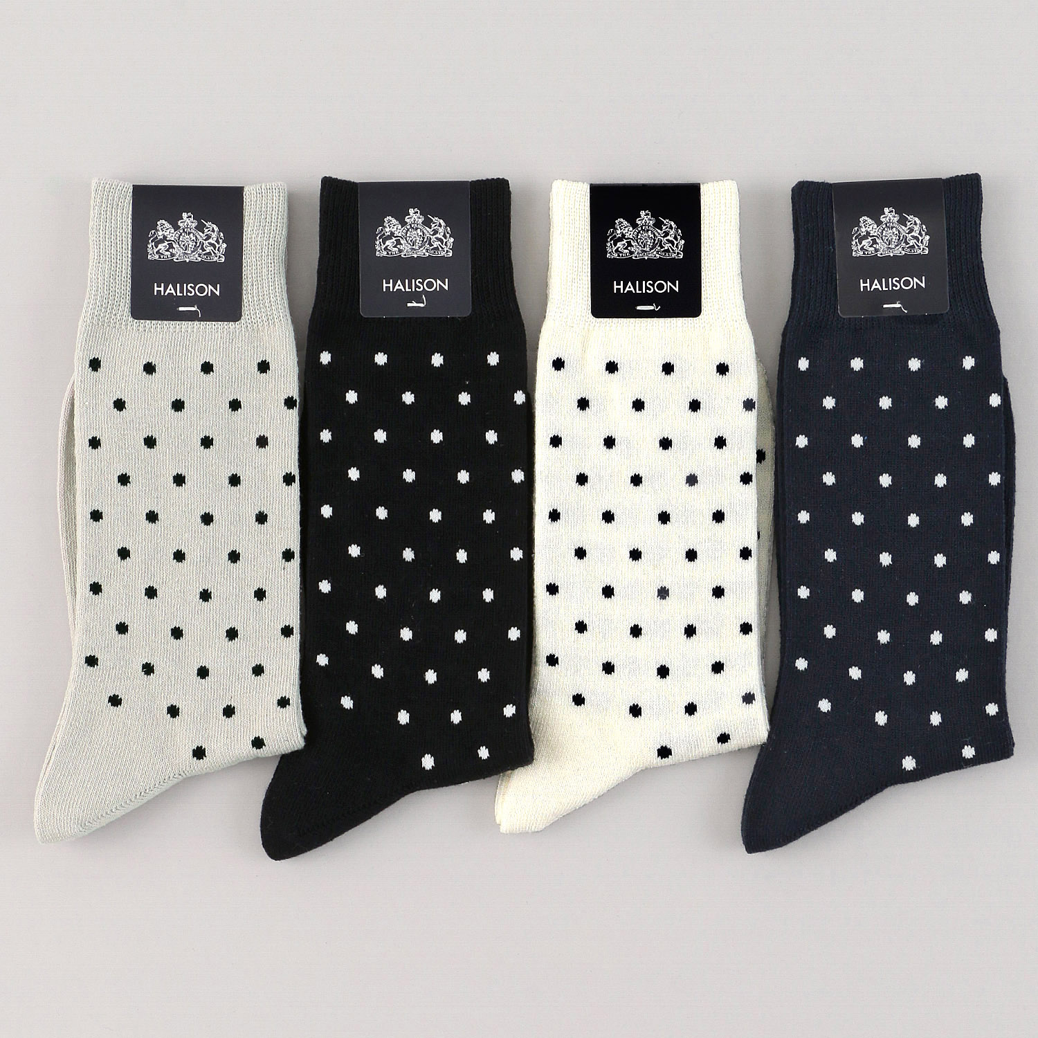 HALISON 綿麻 ポルカドット ソックス - 画像1