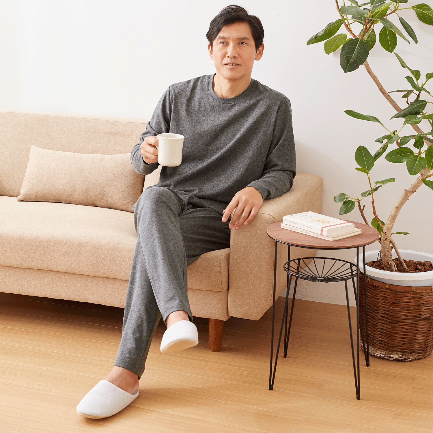 リカバリーケア メンズ長袖シャツ