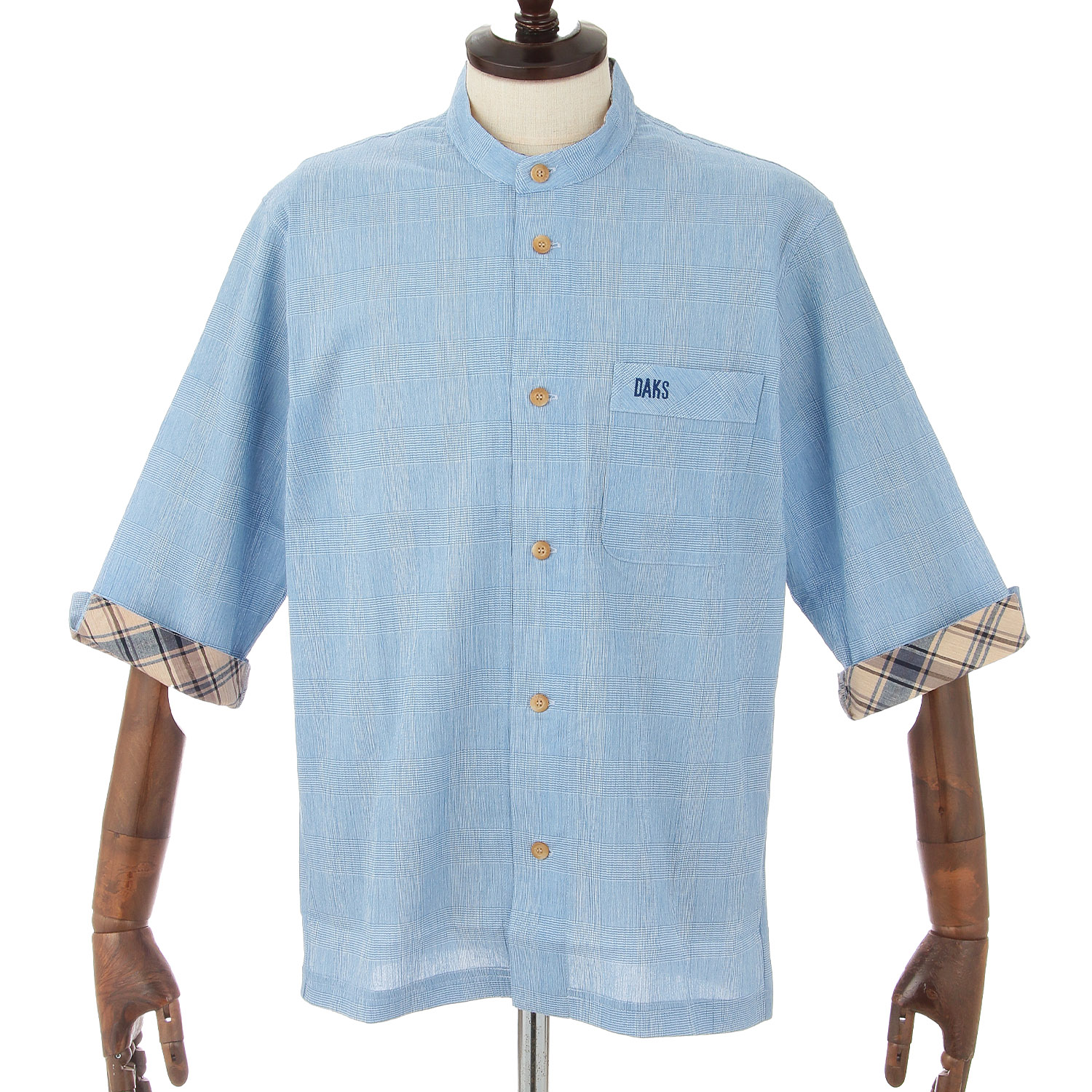 DAKS メンズ クレープラウンジシャツ - 画像2