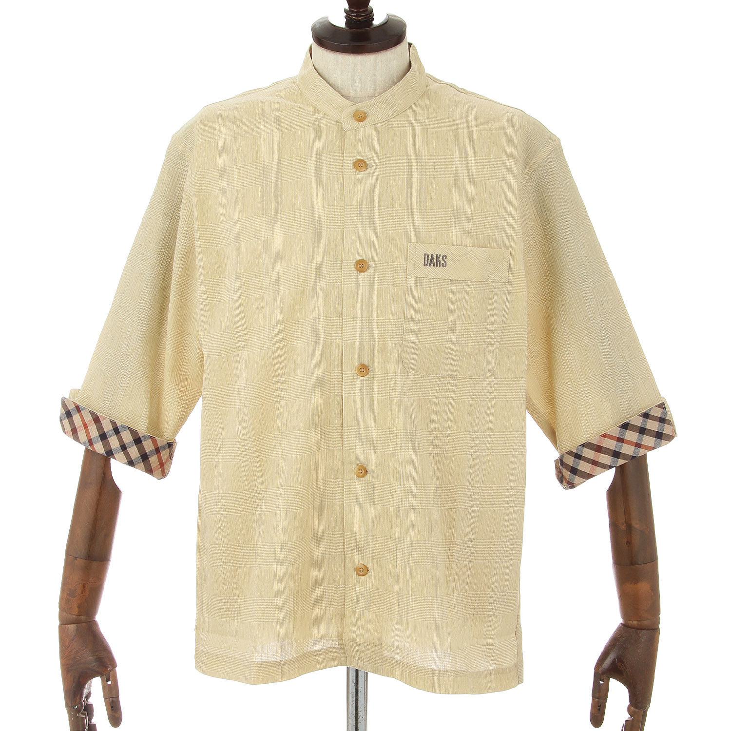 DAKS メンズ クレープラウンジシャツ - 画像1