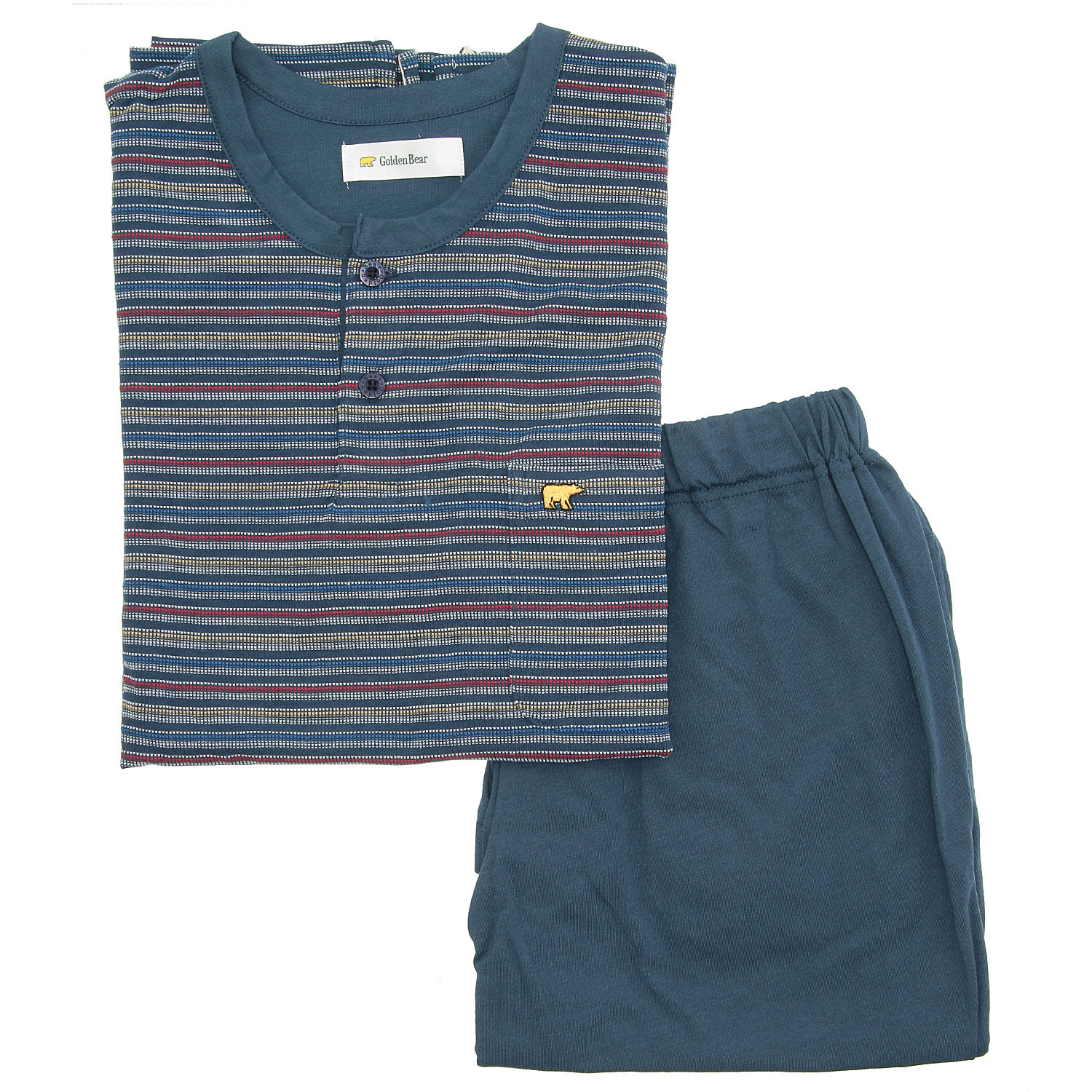 GoldenBear メンズ 半袖9分丈パンツルームウェア ボーダー柄 - 画像6