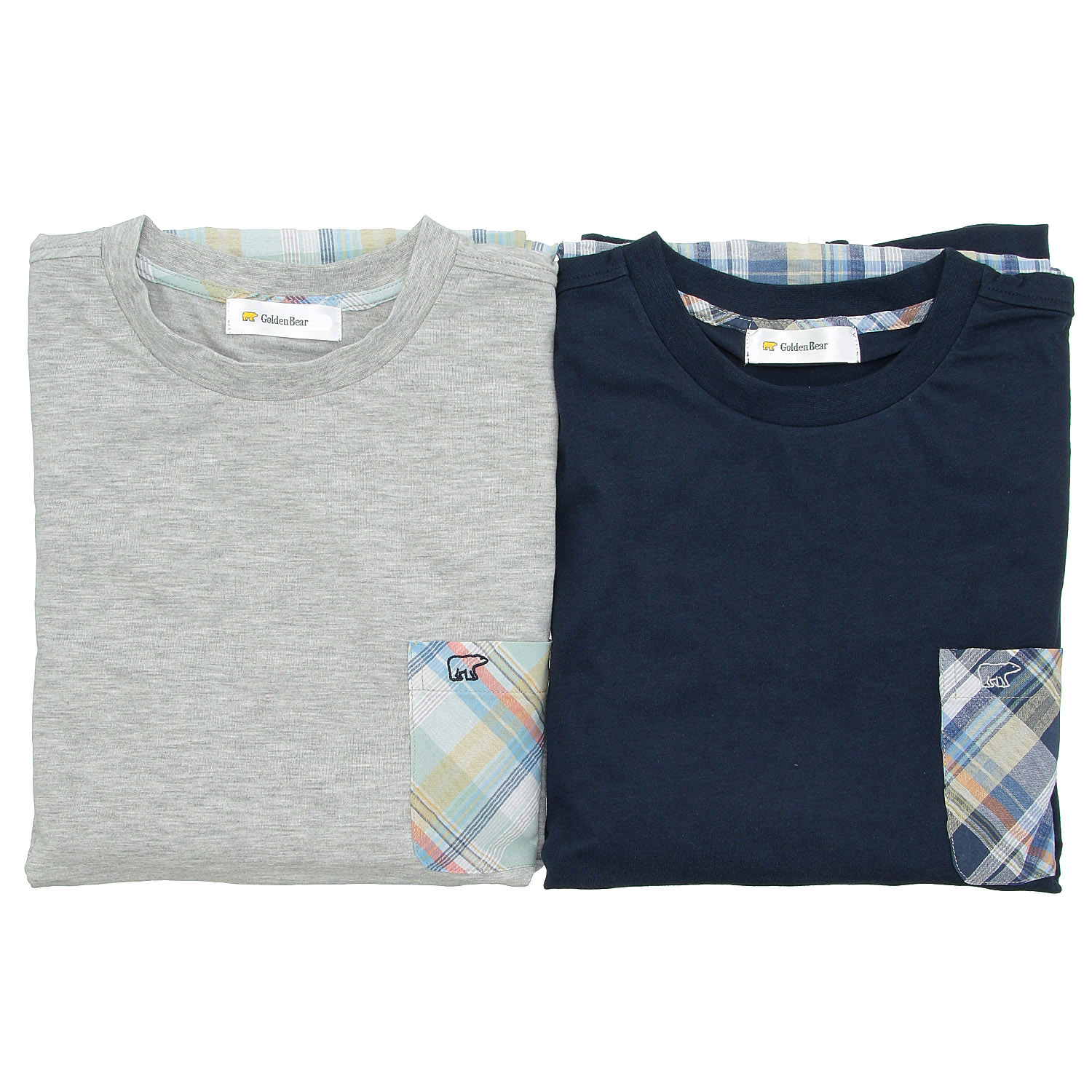 GoldenBear メンズ無地天竺サッカールームウェア