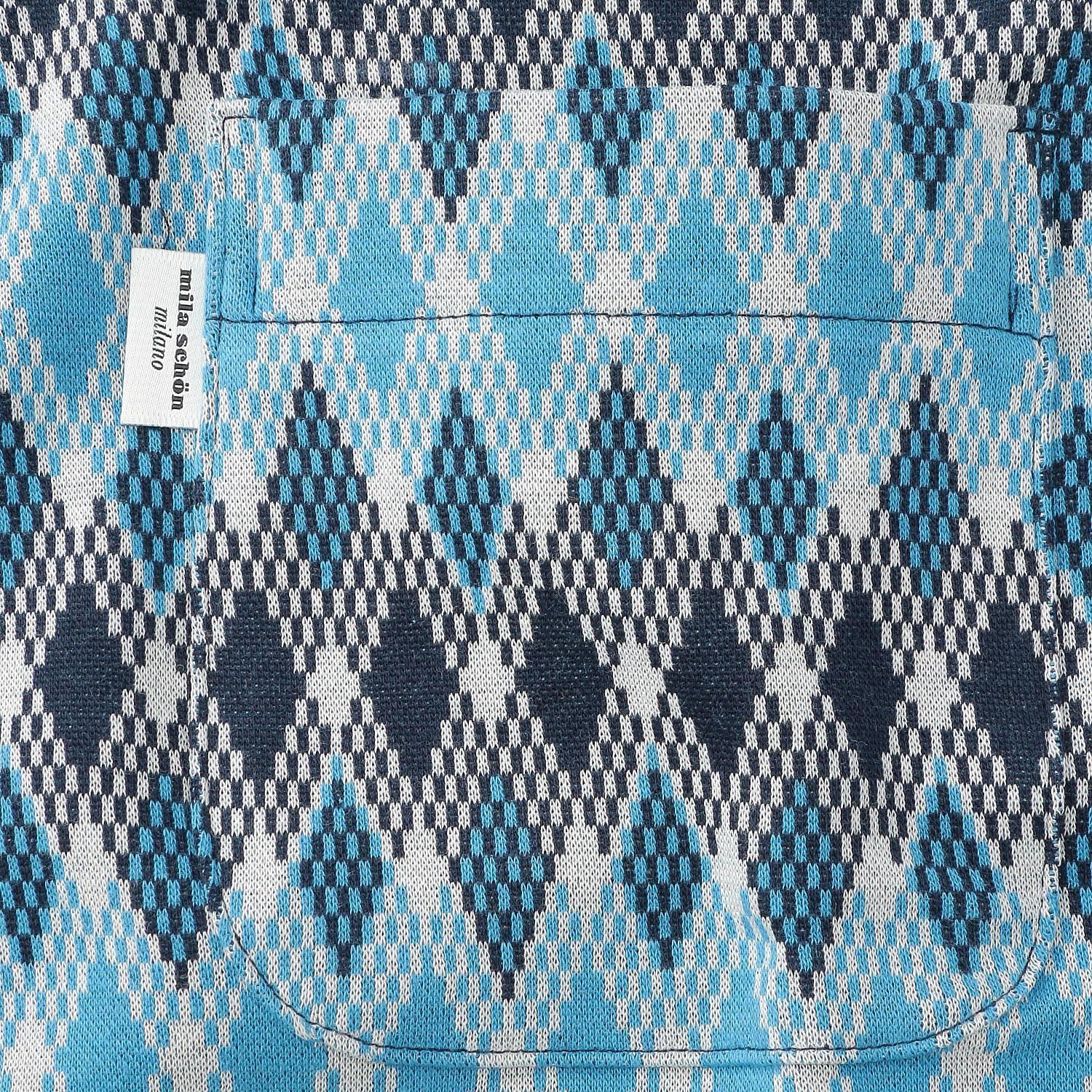 mila schon（ミラショーン） 紳士 ダブルジャガードダイヤ柄スムース無地 パジャマ - 画像5