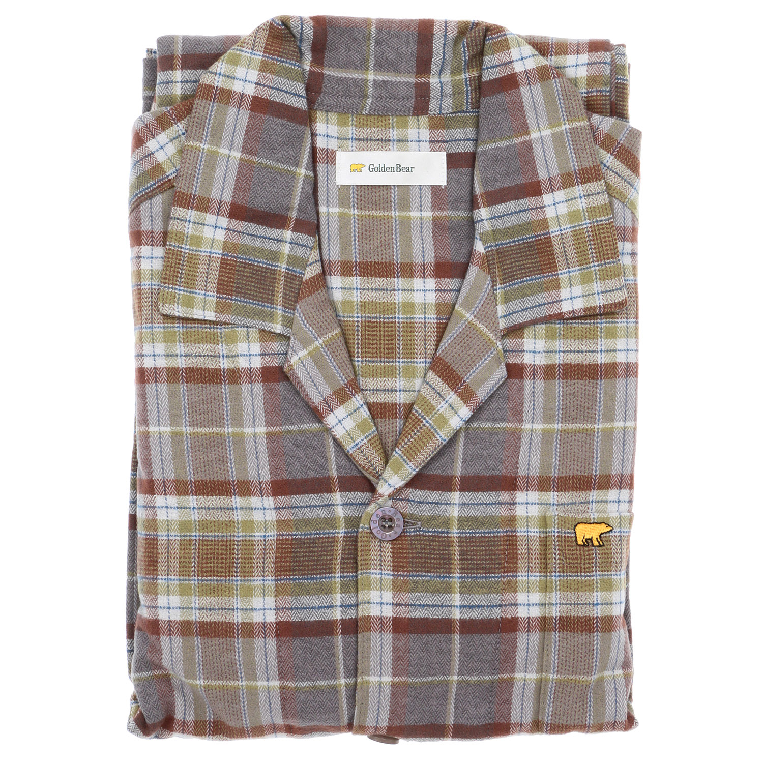 GoldenBear 紳士長袖パジャマ ネルチェック - 画像2