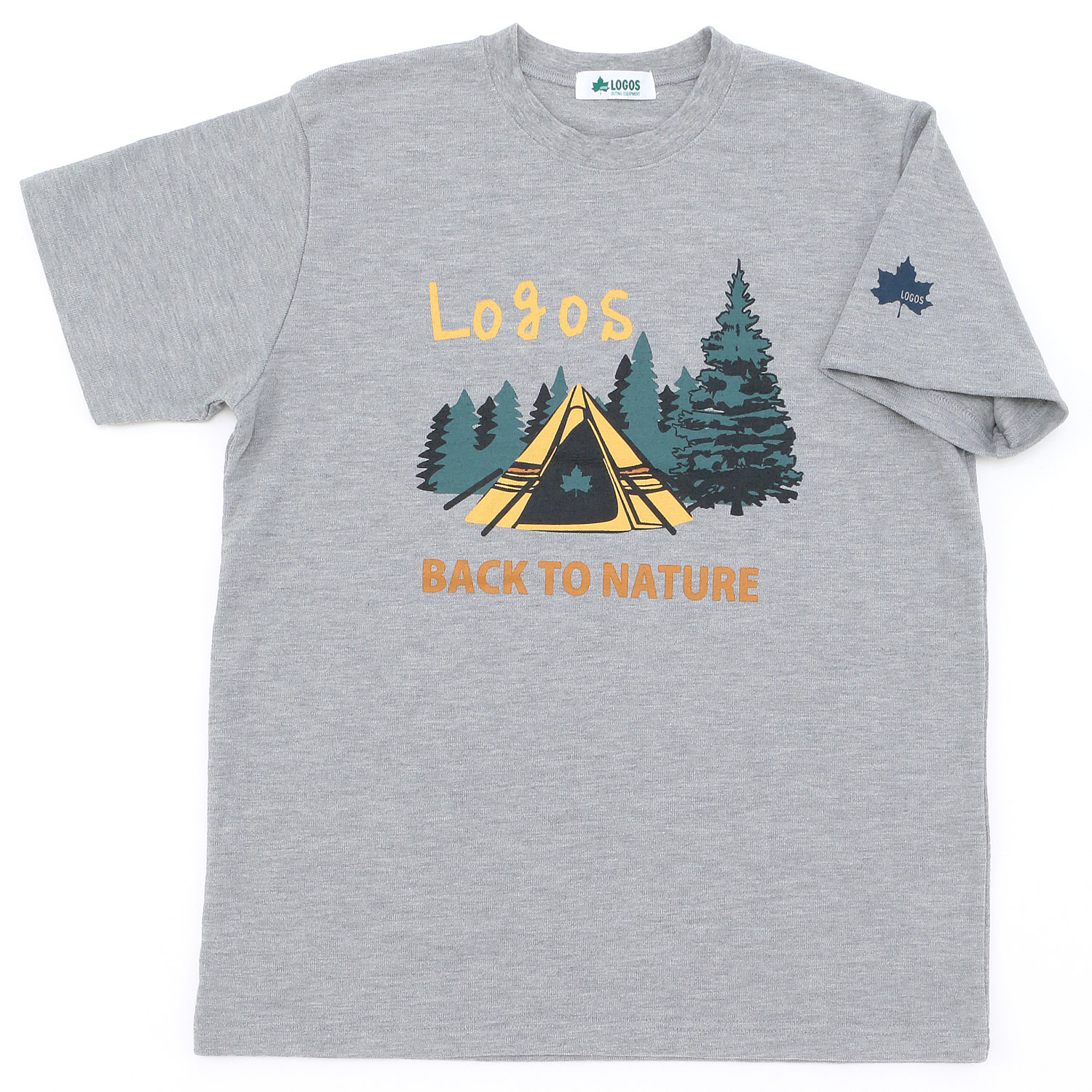 LOGOS 紳士スフレジャガードTC天竺テント柄Tシャツ