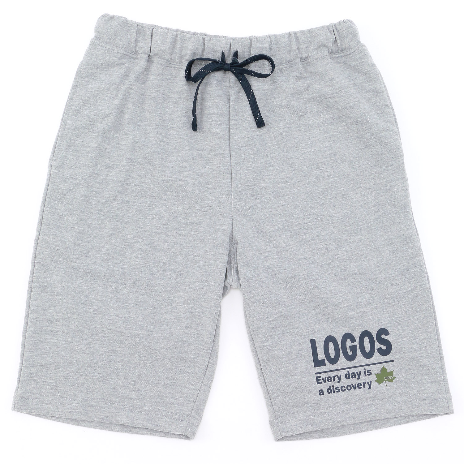 LOGOS 紳士ミニ裏毛無地ハーフパンツ