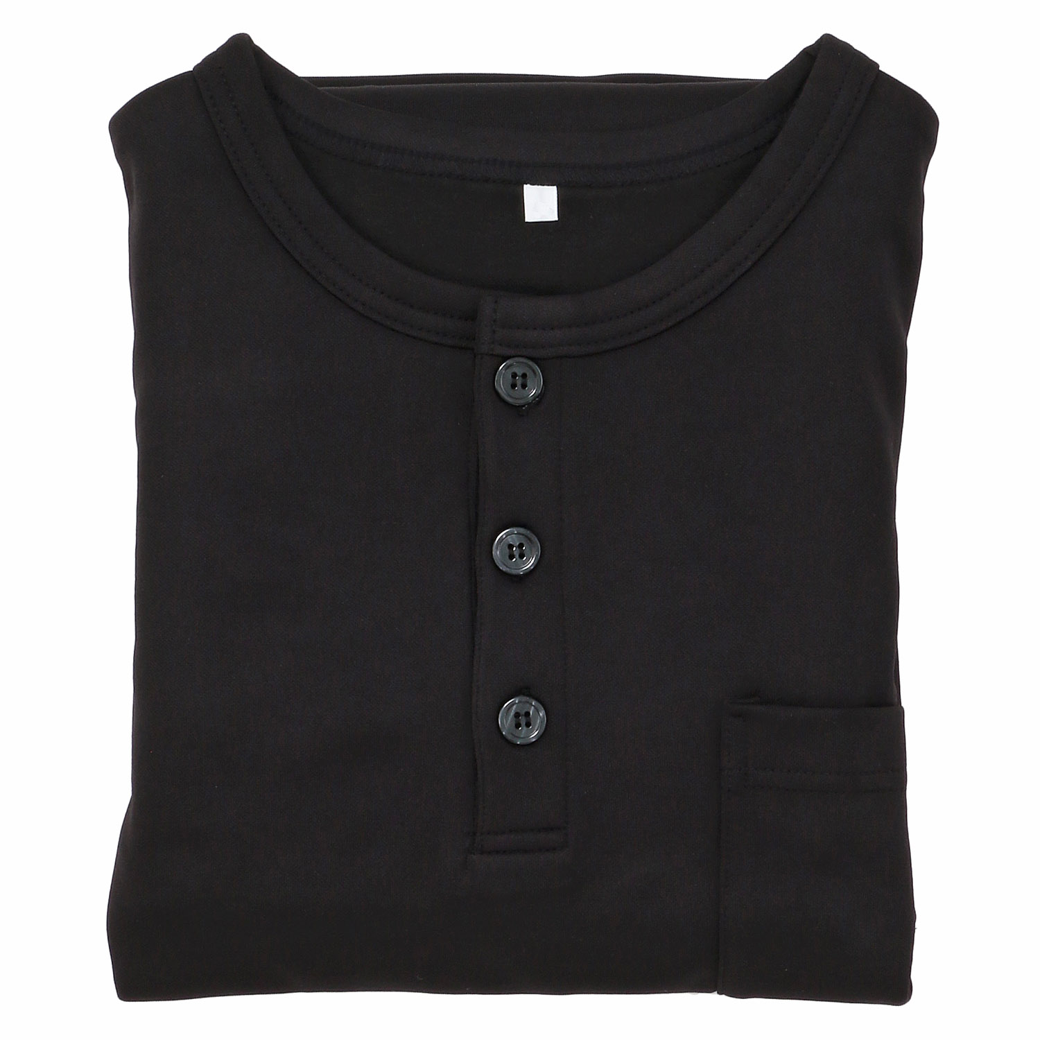 Neruwell（ネルウェル）紳士 ダンボール無地 ヘンリーネック半袖6分丈パンツセットアップ - 画像2