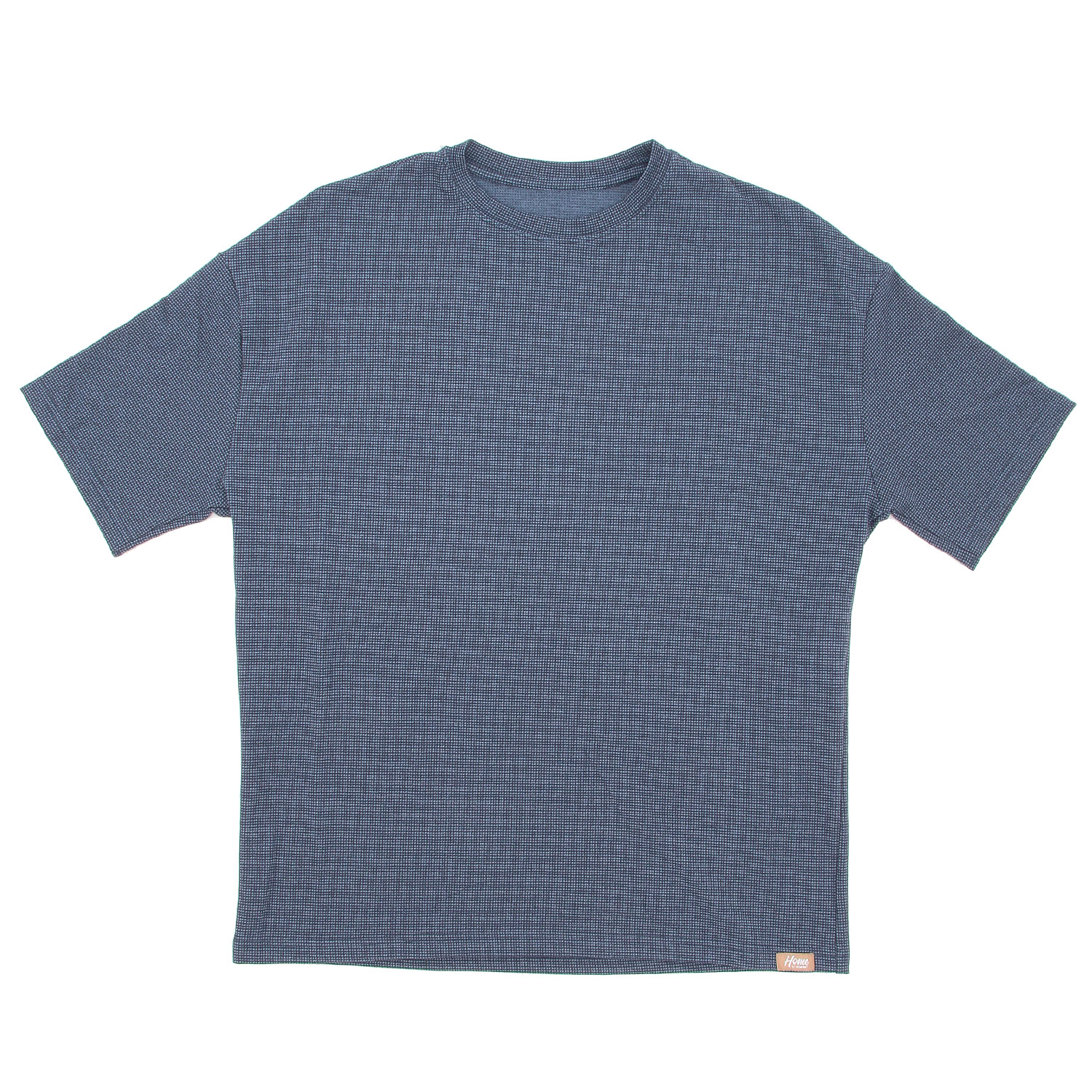 HOME BY TEMPUR 紳士 半袖丸首 カノコ千鳥格子 - 画像6