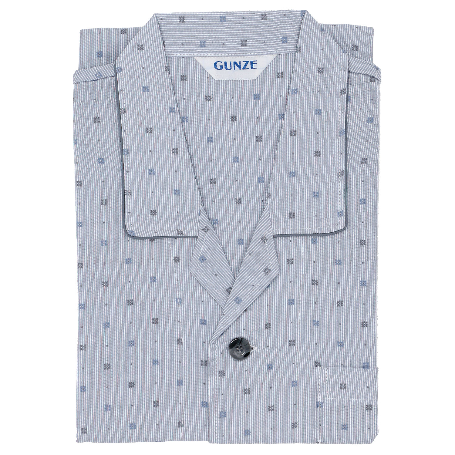 GUNNZE 紳士 ダブルガーゼ長袖長パンツ パジャマ - 画像3